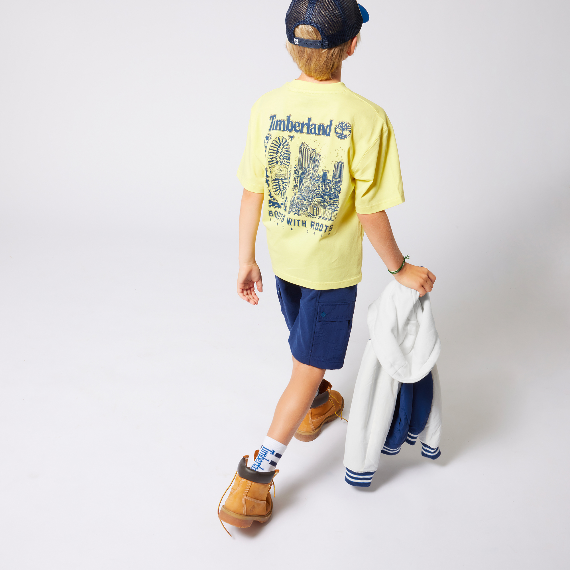 Tricolour bi-material cap TIMBERLAND for BOY