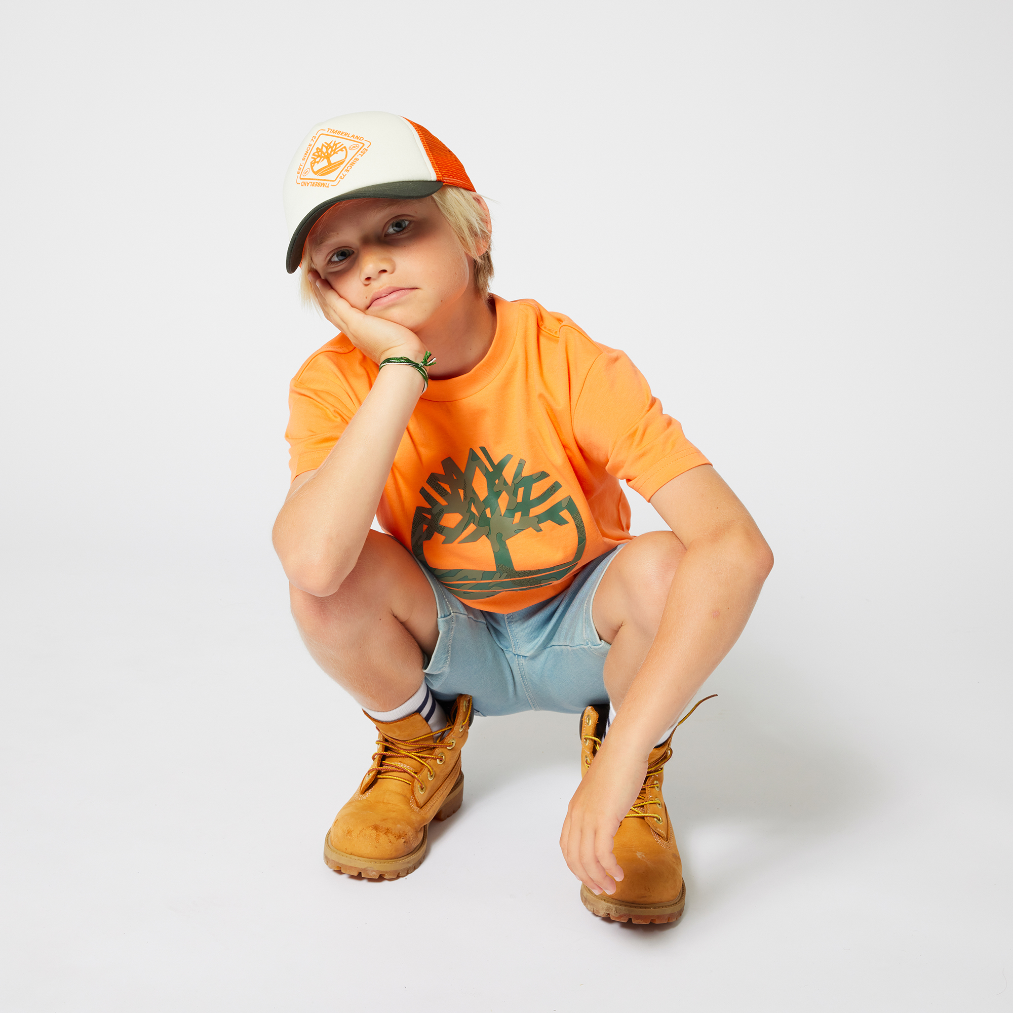 Raised logo print T-shirt TIMBERLAND for BOY