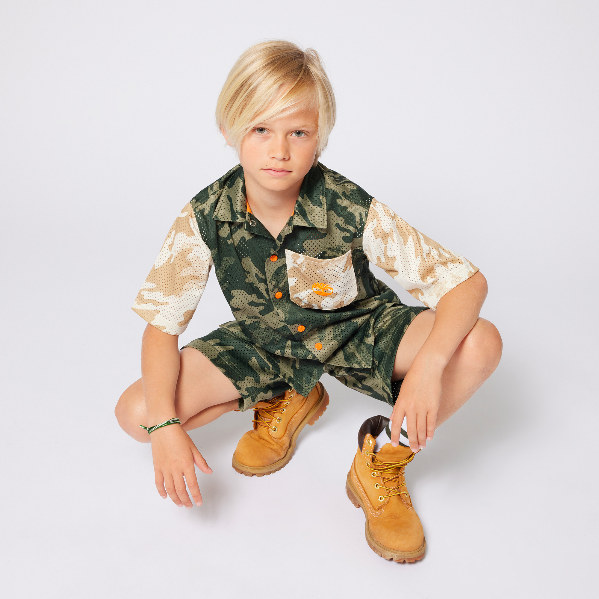 Printed press-stud shirt TIMBERLAND for BOY