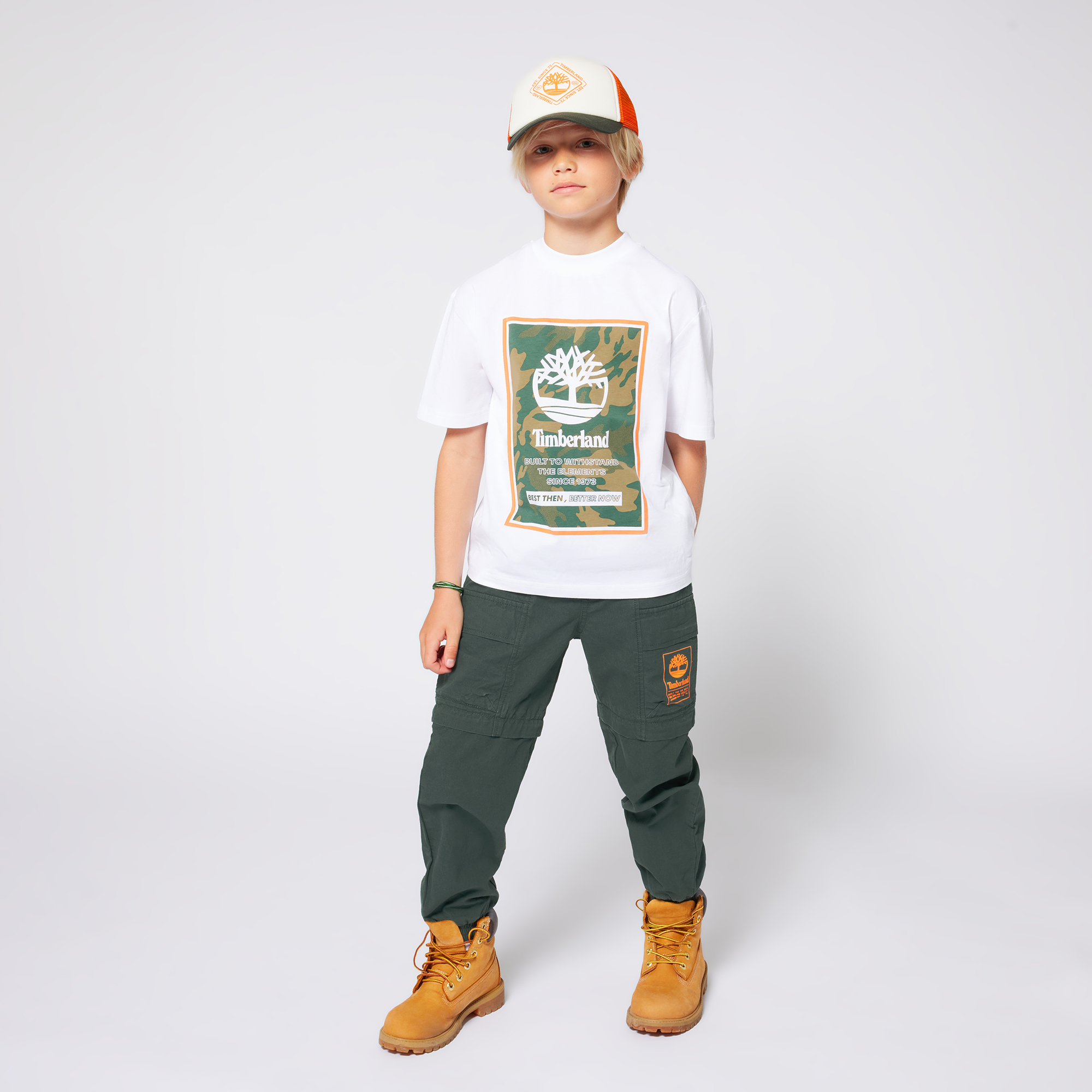 Pantaloni 2 in 1 in gabardine TIMBERLAND Per RAGAZZO