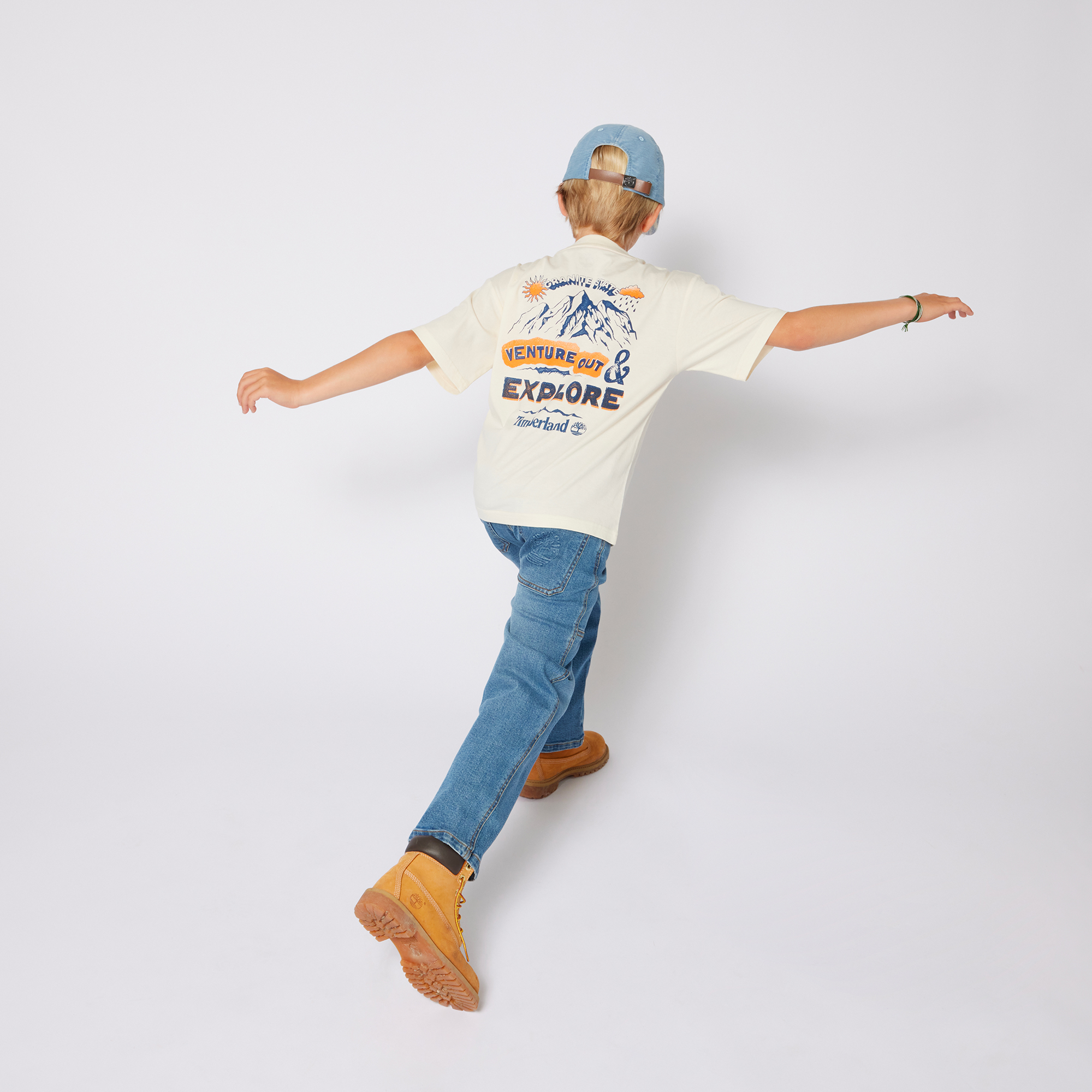 Wide adjustable-waist jeans TIMBERLAND for BOY