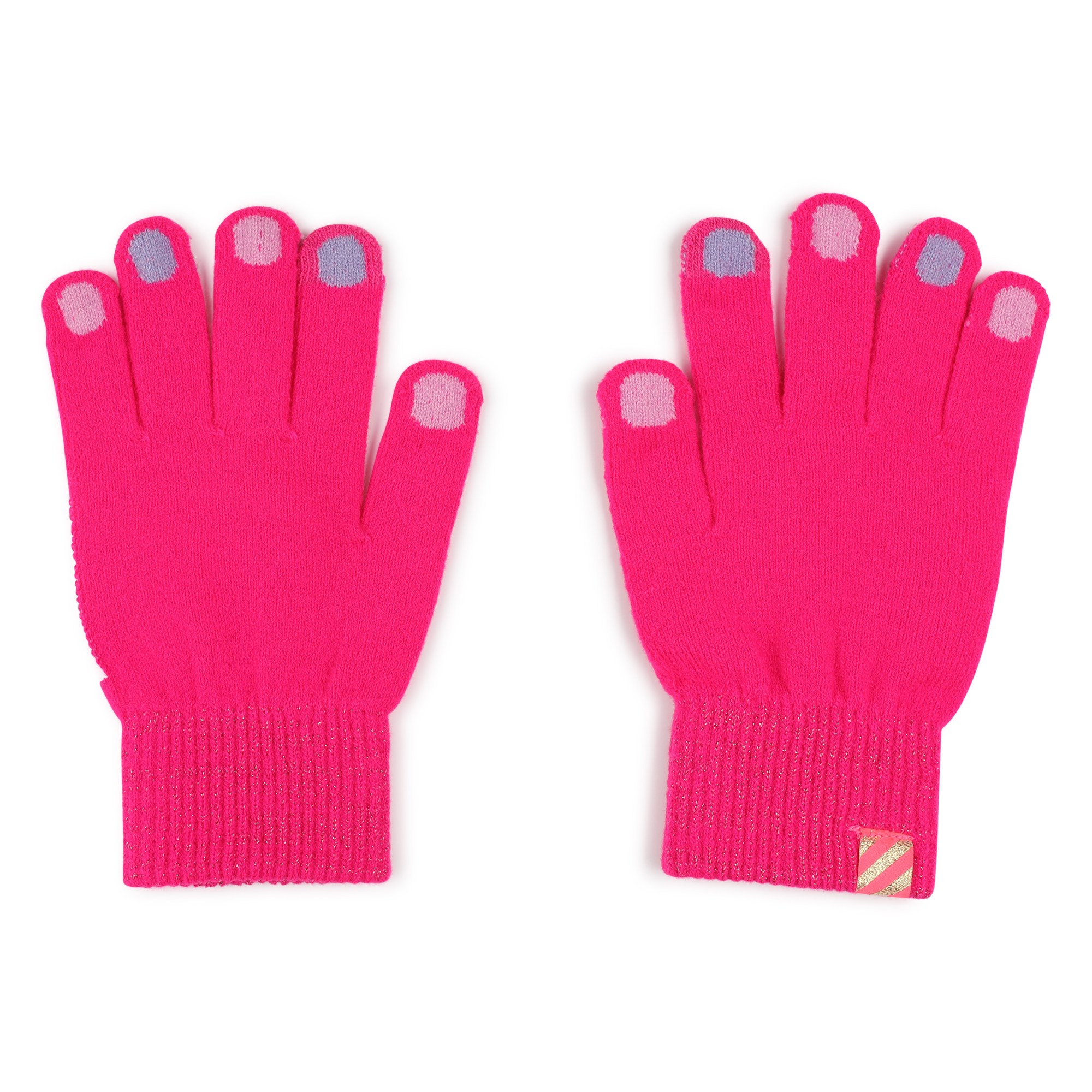 billieblush gants avec maille métallisée fille t2 rose