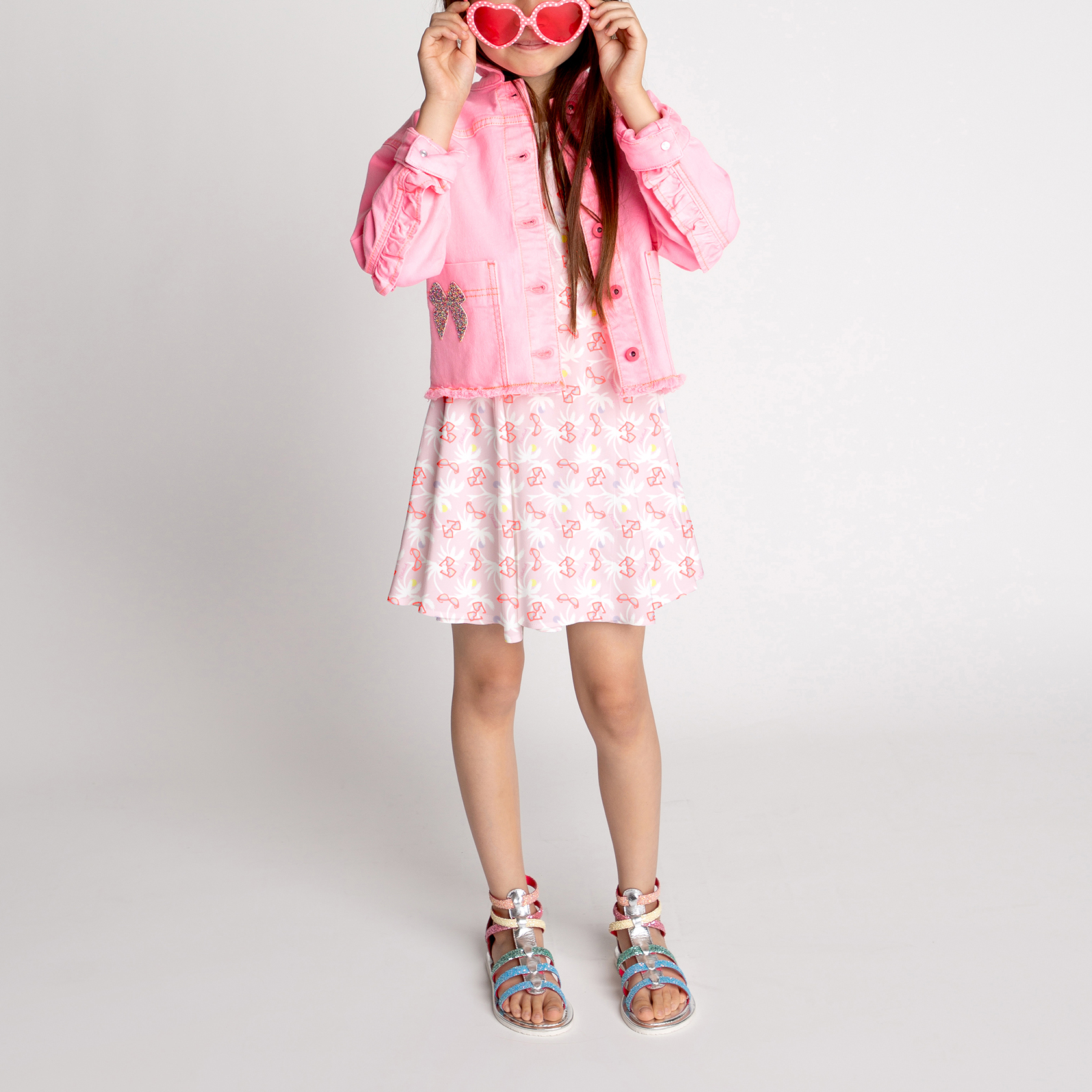 Sequined cotton drill jacket BILLIEBLUSH for GIRL