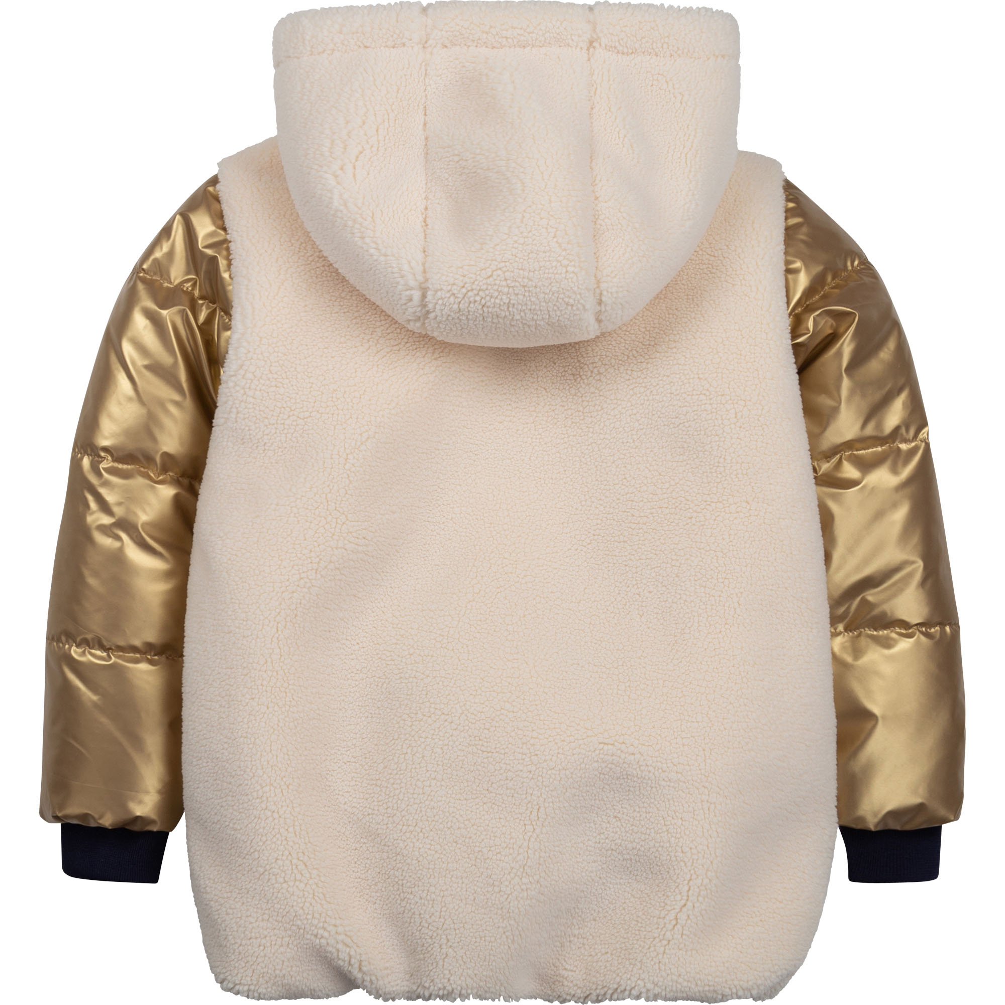 Dual-material hooded coat BILLIEBLUSH for GIRL