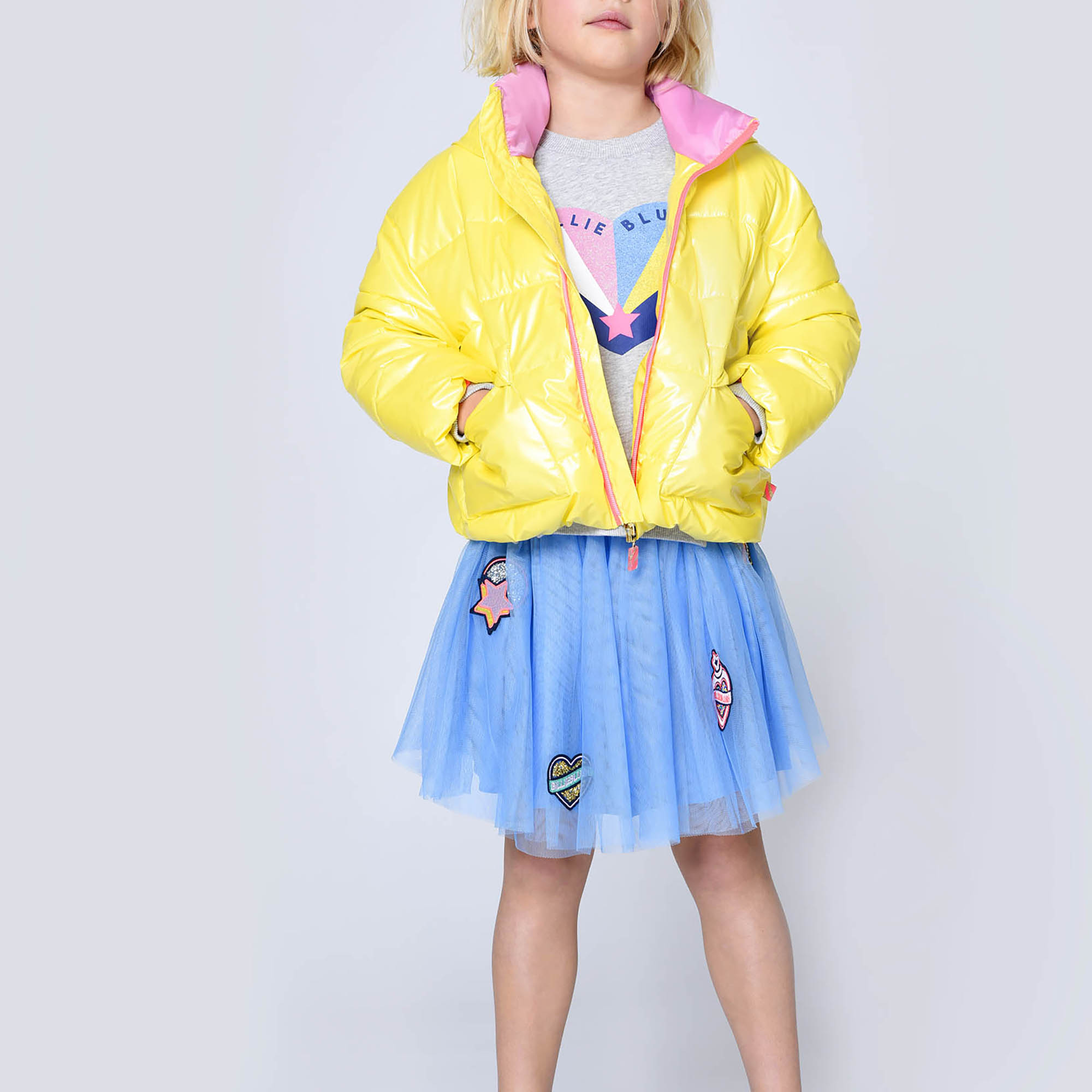 Short puffer jacket with stand-up collar BILLIEBLUSH for GIRL