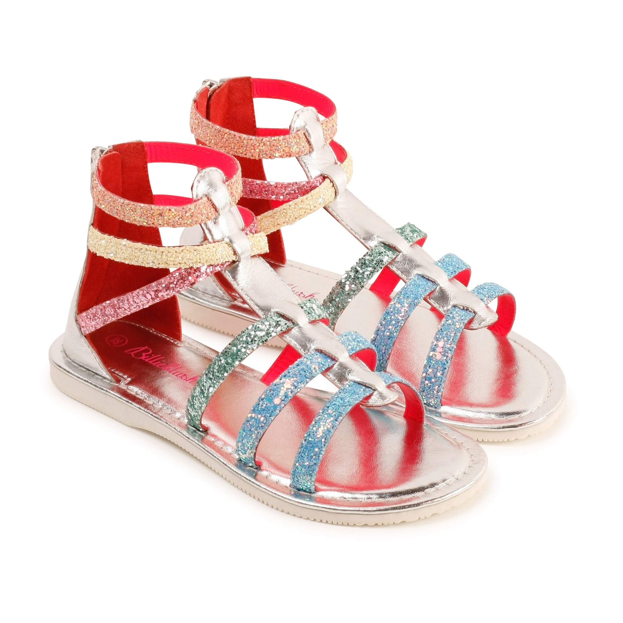 Sequined leather sandals BILLIEBLUSH for GIRL