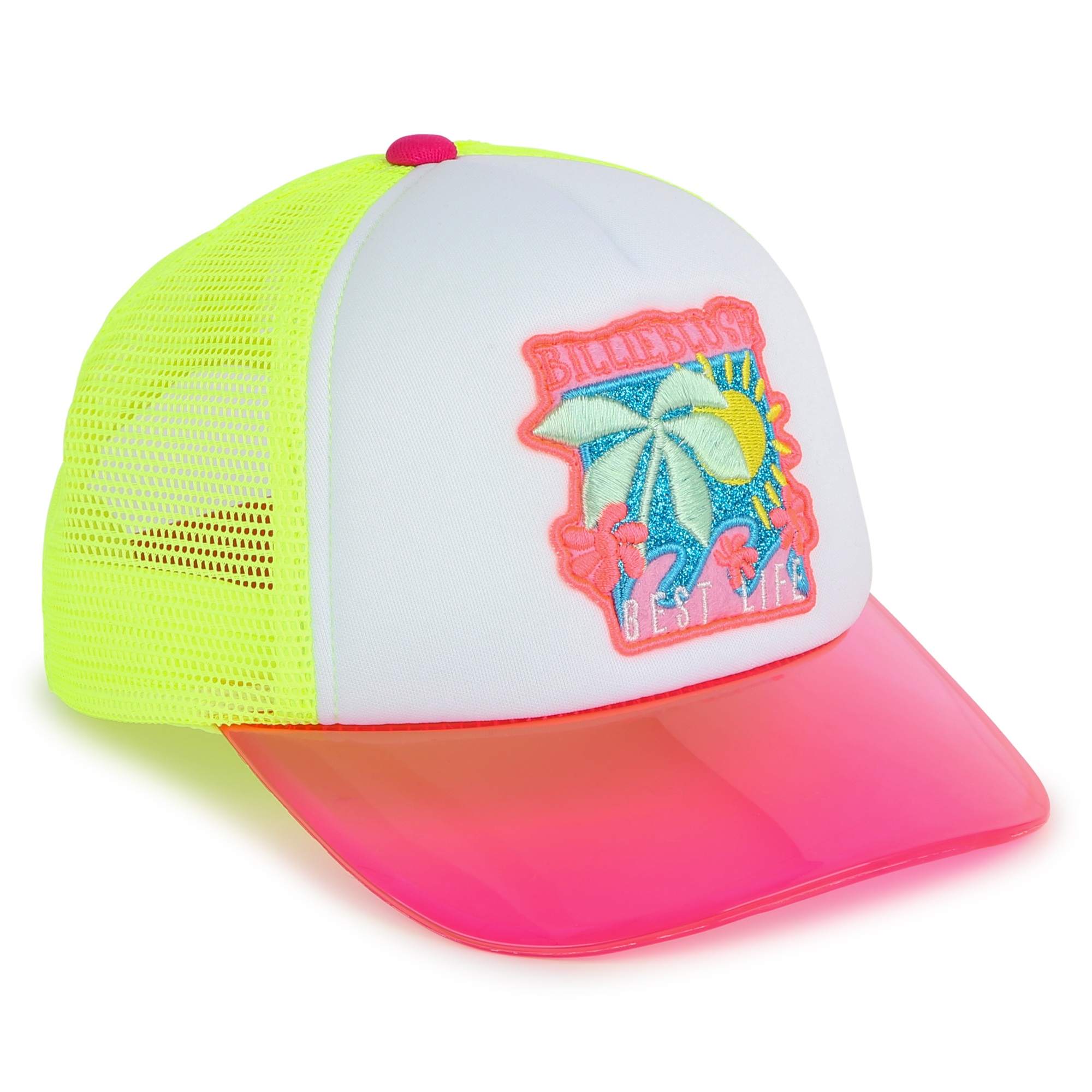 Bi-material cap with badge BILLIEBLUSH for GIRL