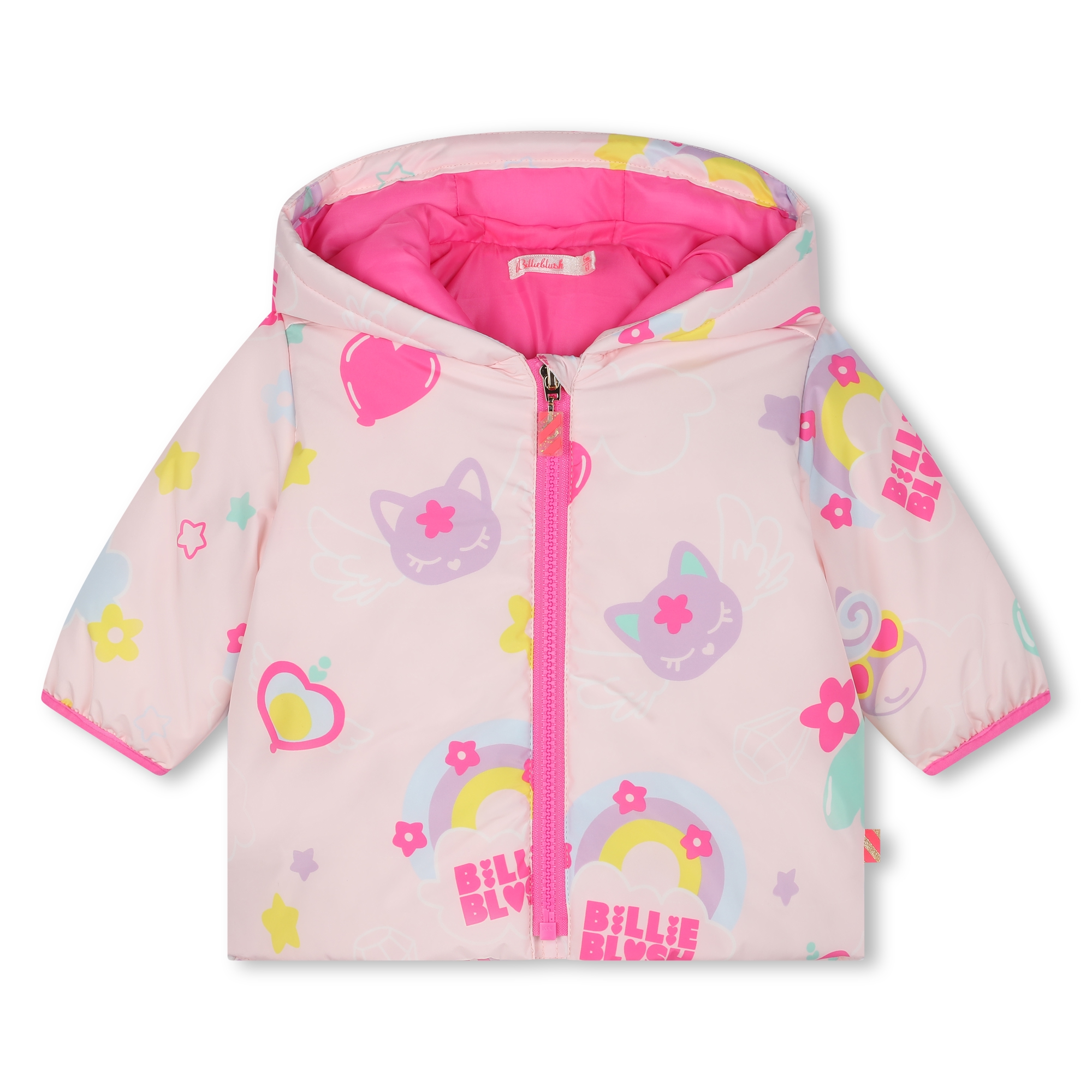 Printed hooded puffer jacket BILLIEBLUSH for GIRL