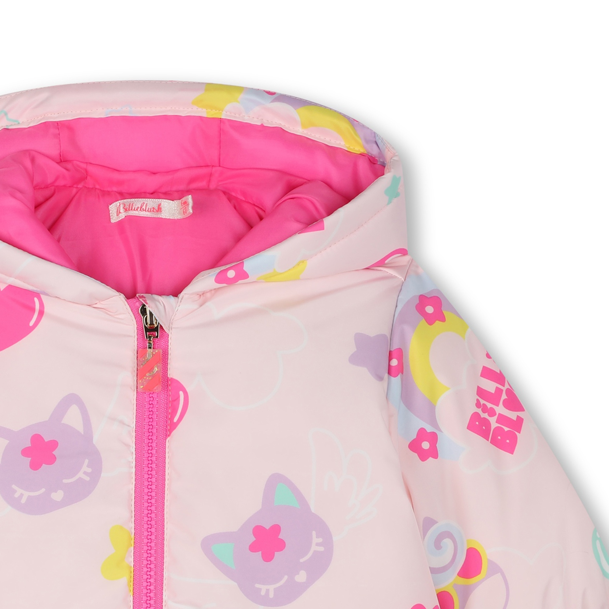 Printed hooded puffer jacket BILLIEBLUSH for GIRL