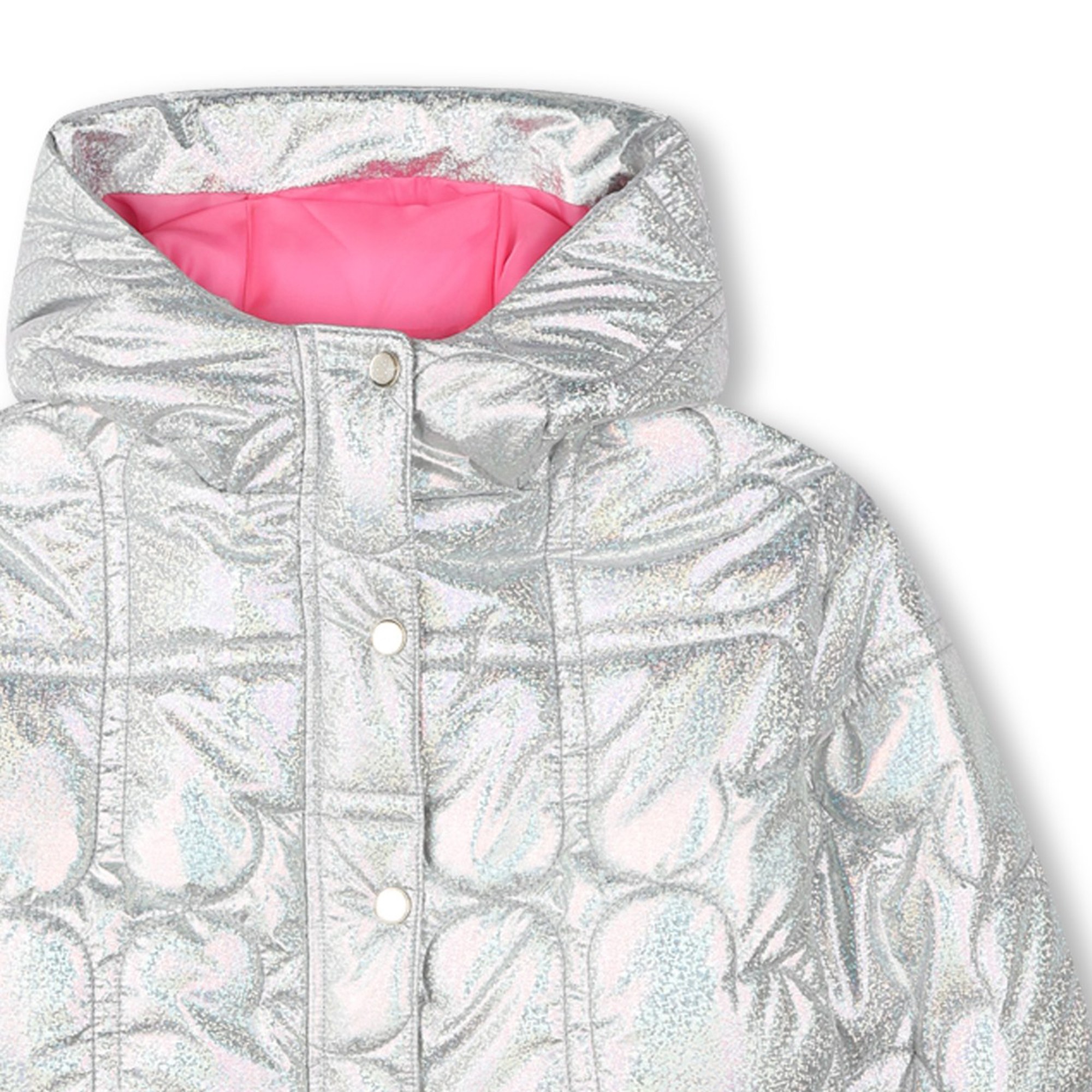 Metallic hooded puffer jacket BILLIEBLUSH for GIRL