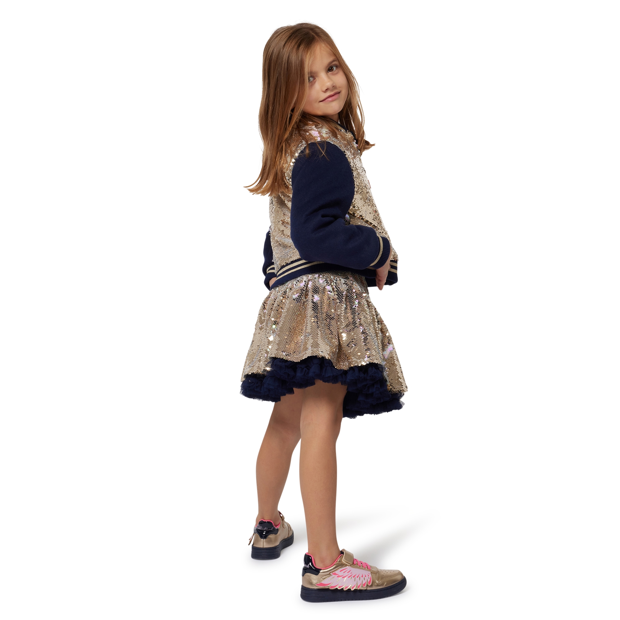 Blouson orné de sequins réversible BILLIEBLUSH pour FILLE