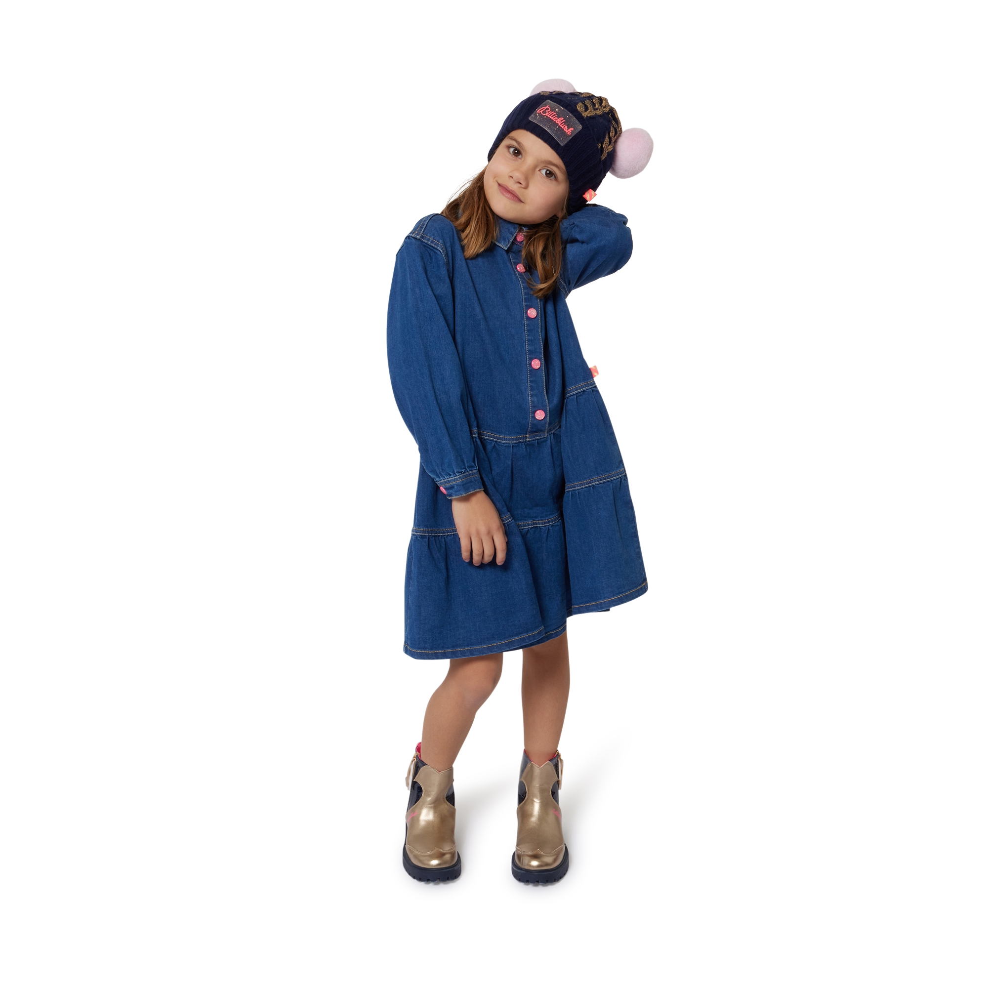 Robe en denim à col chemise BILLIEBLUSH pour FILLE