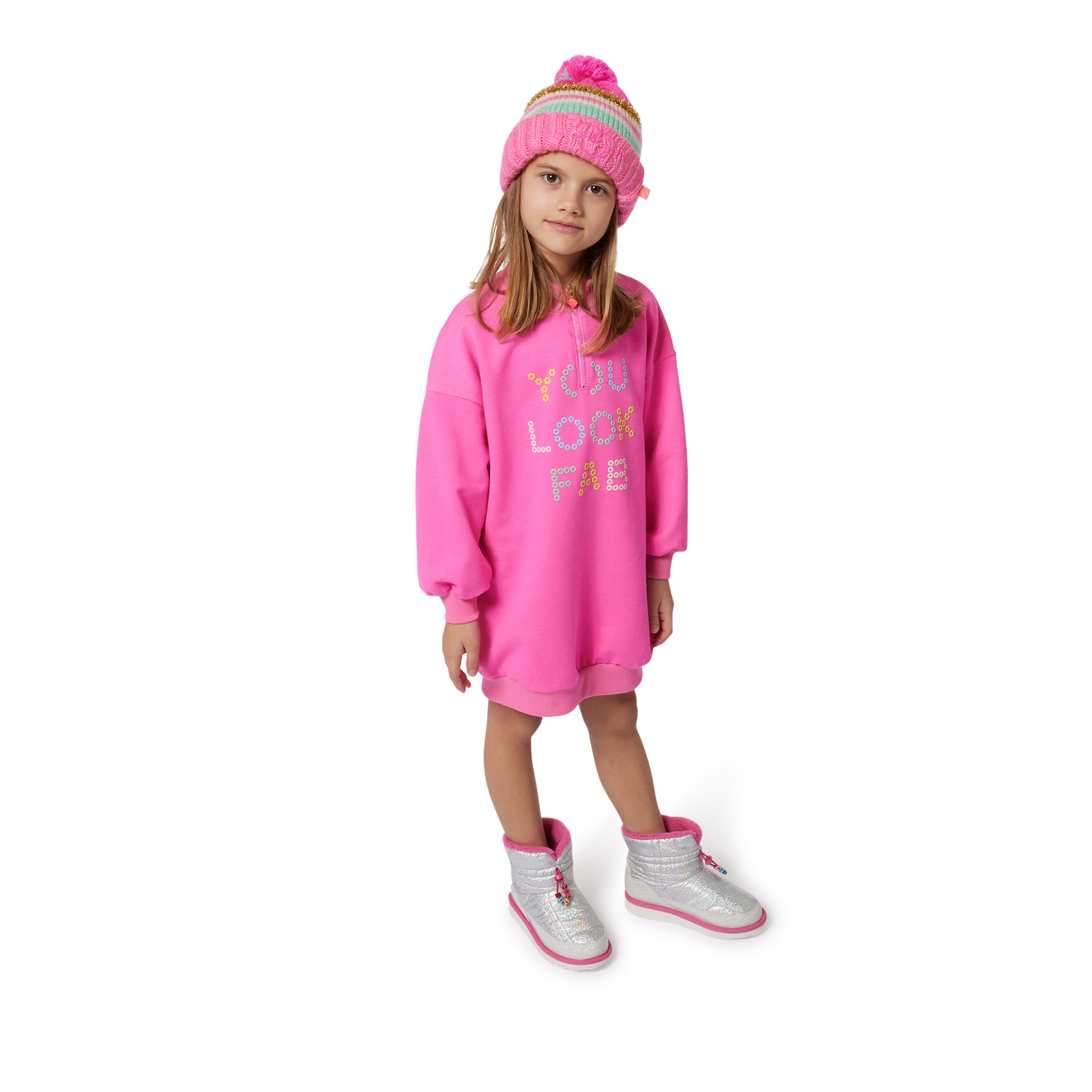 High-collar fleece dress BILLIEBLUSH for GIRL