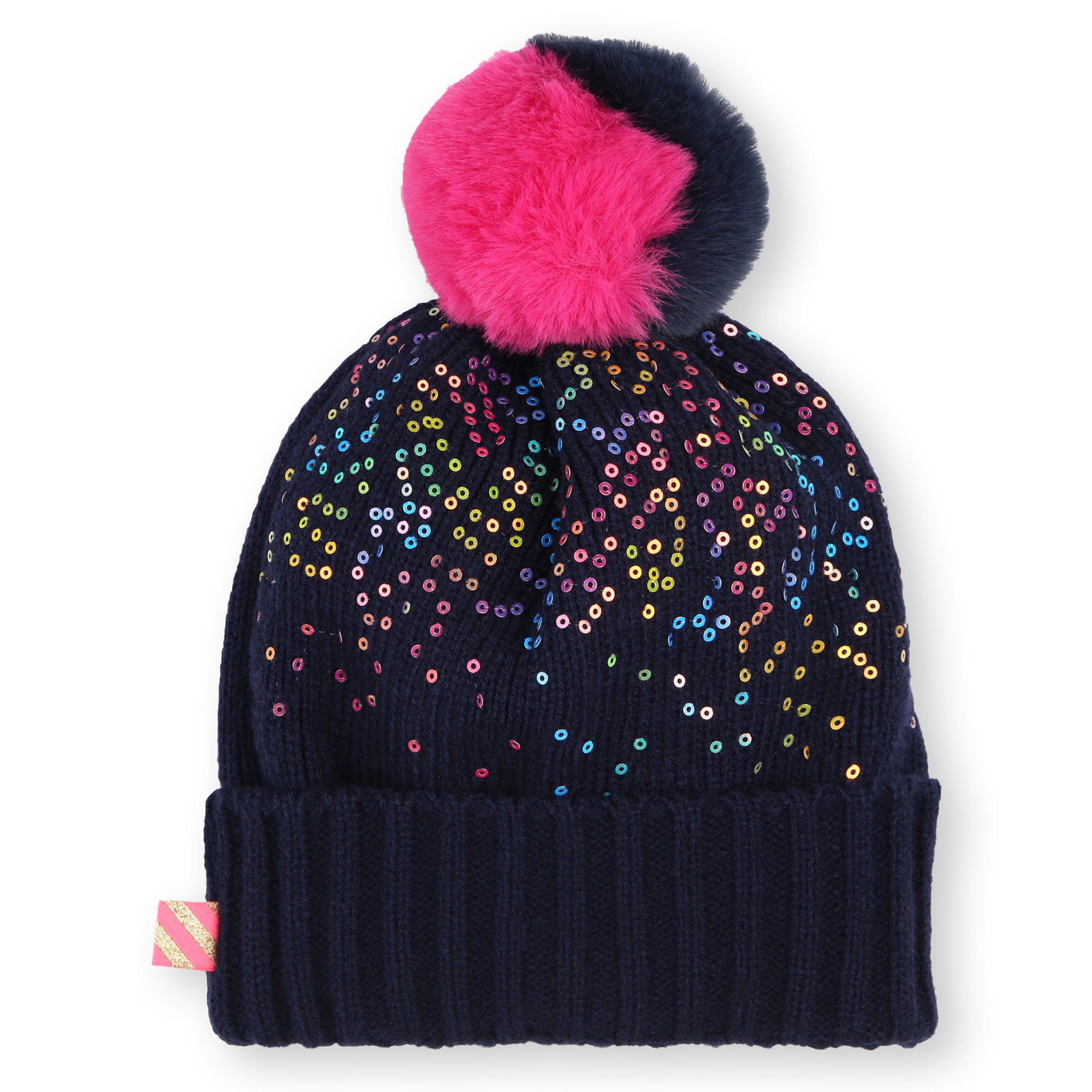 Bonnet à pompon orné de sequins BILLIEBLUSH pour FILLE