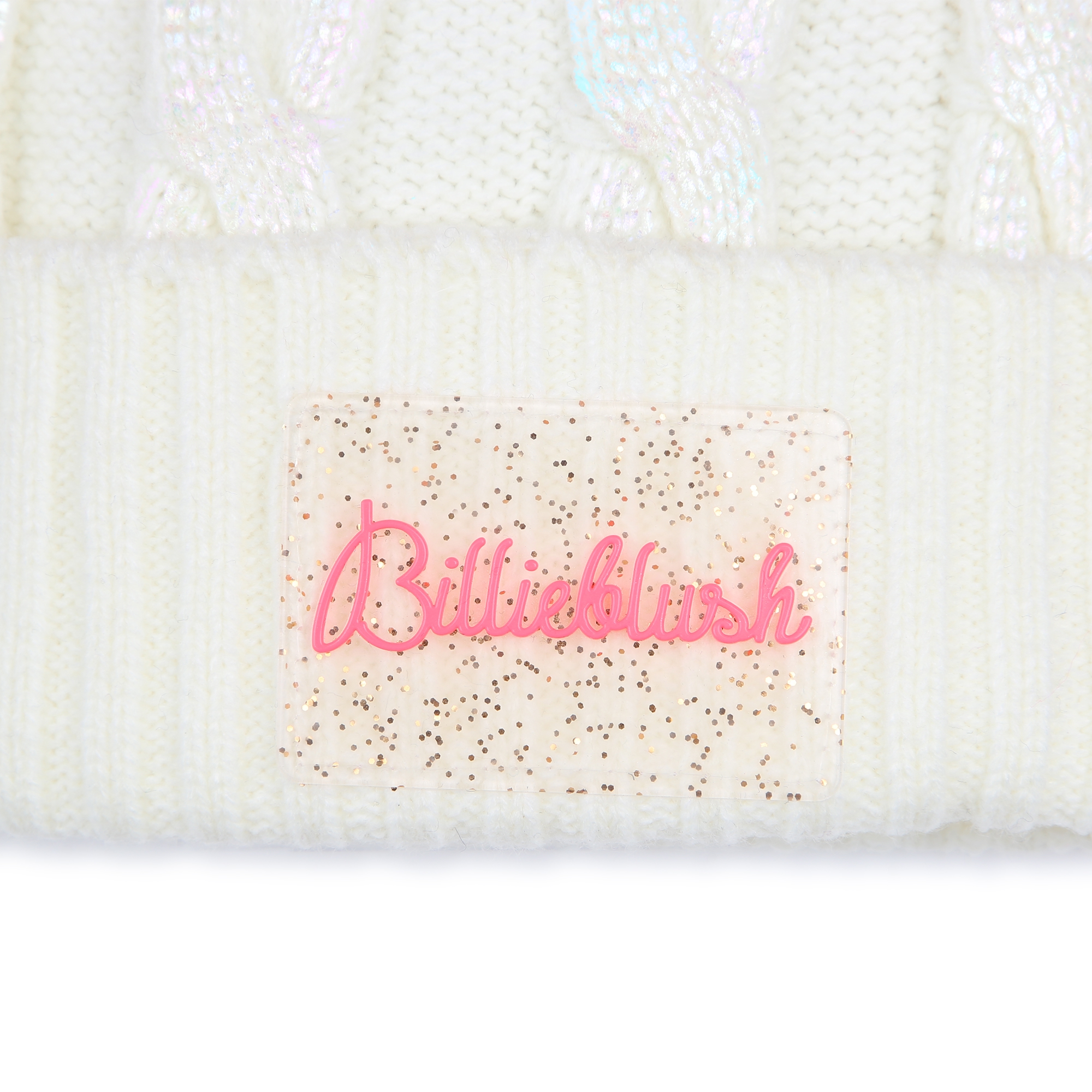 Pompom hat with cable knit BILLIEBLUSH for GIRL