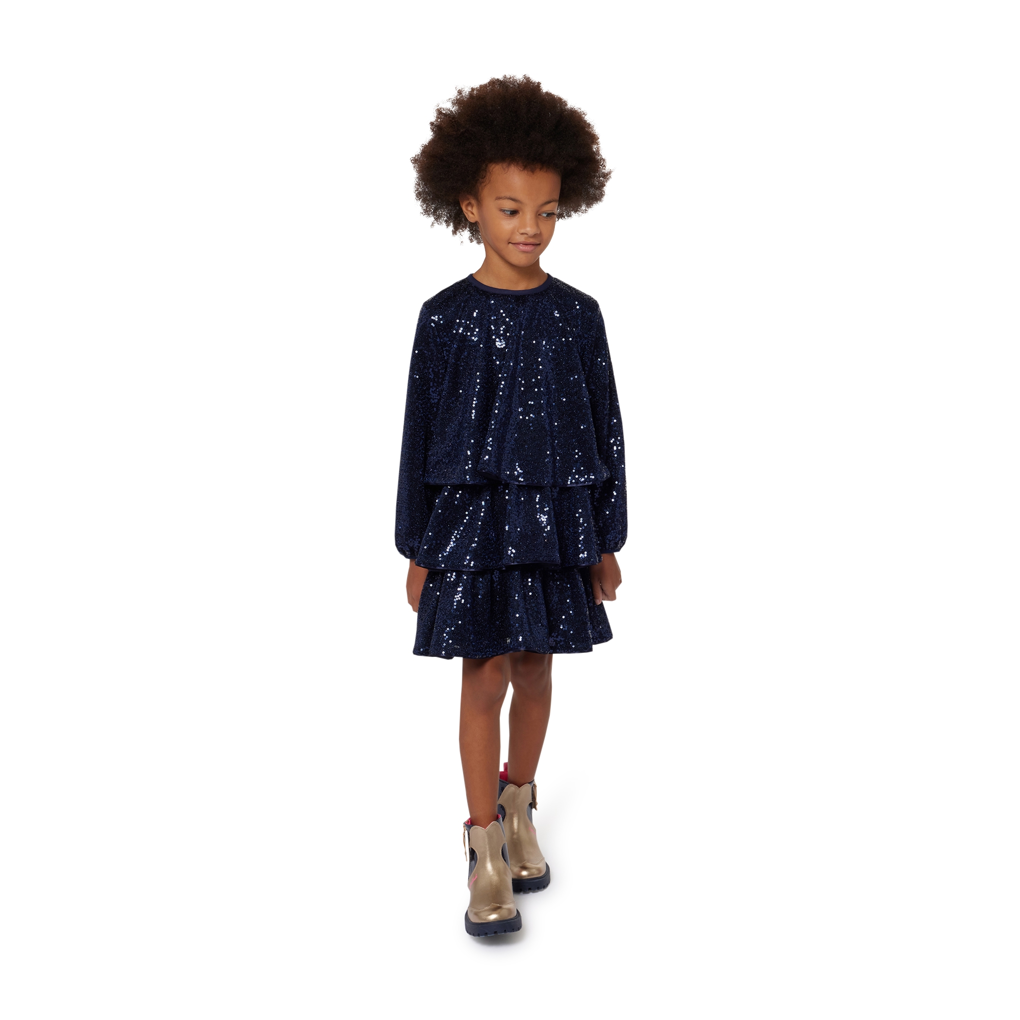 Robe volantée ornée de sequins BILLIEBLUSH pour FILLE