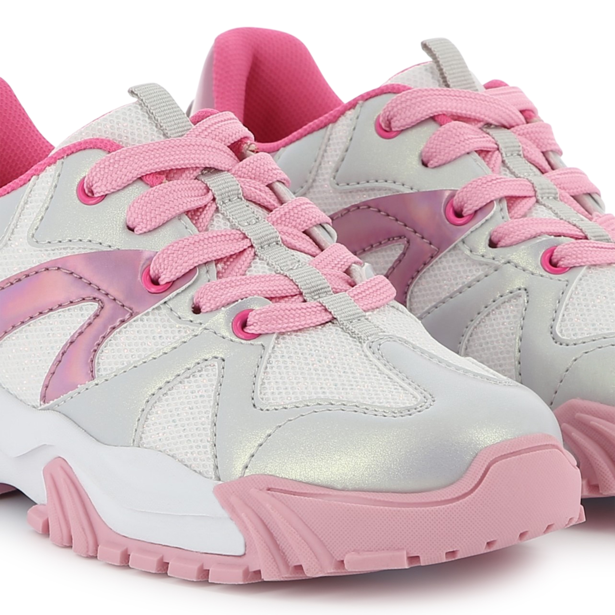 Dual-fabric lace-up trainers BILLIEBLUSH for GIRL