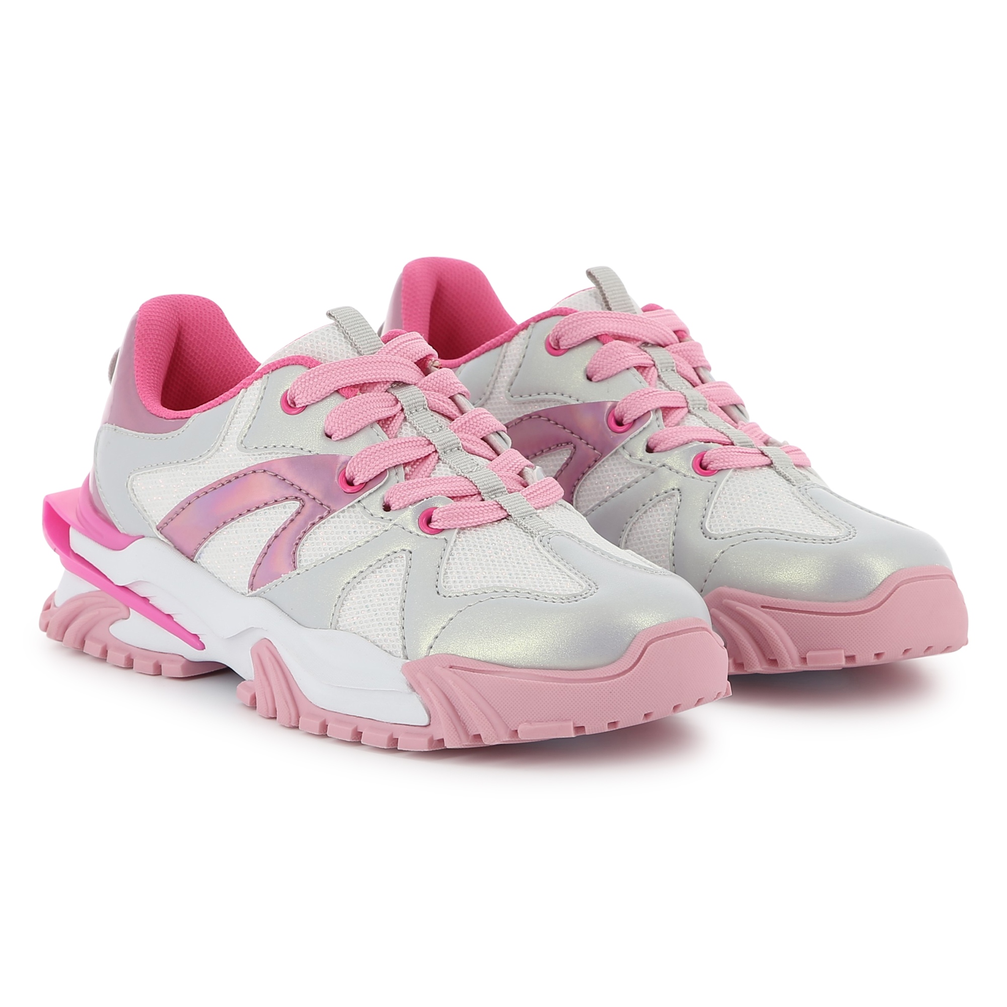 Dual-fabric lace-up trainers BILLIEBLUSH for GIRL