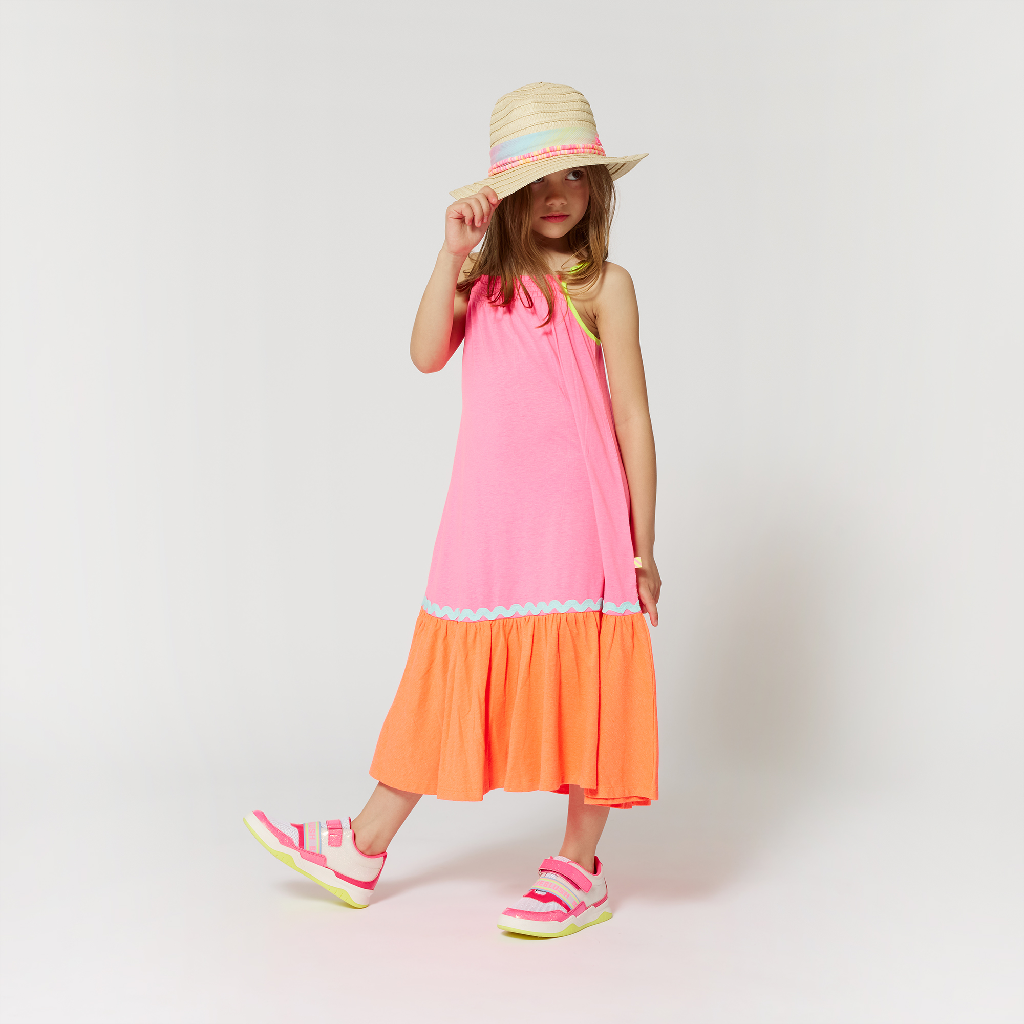 Chapeau bande rayée et perles BILLIEBLUSH pour FILLE