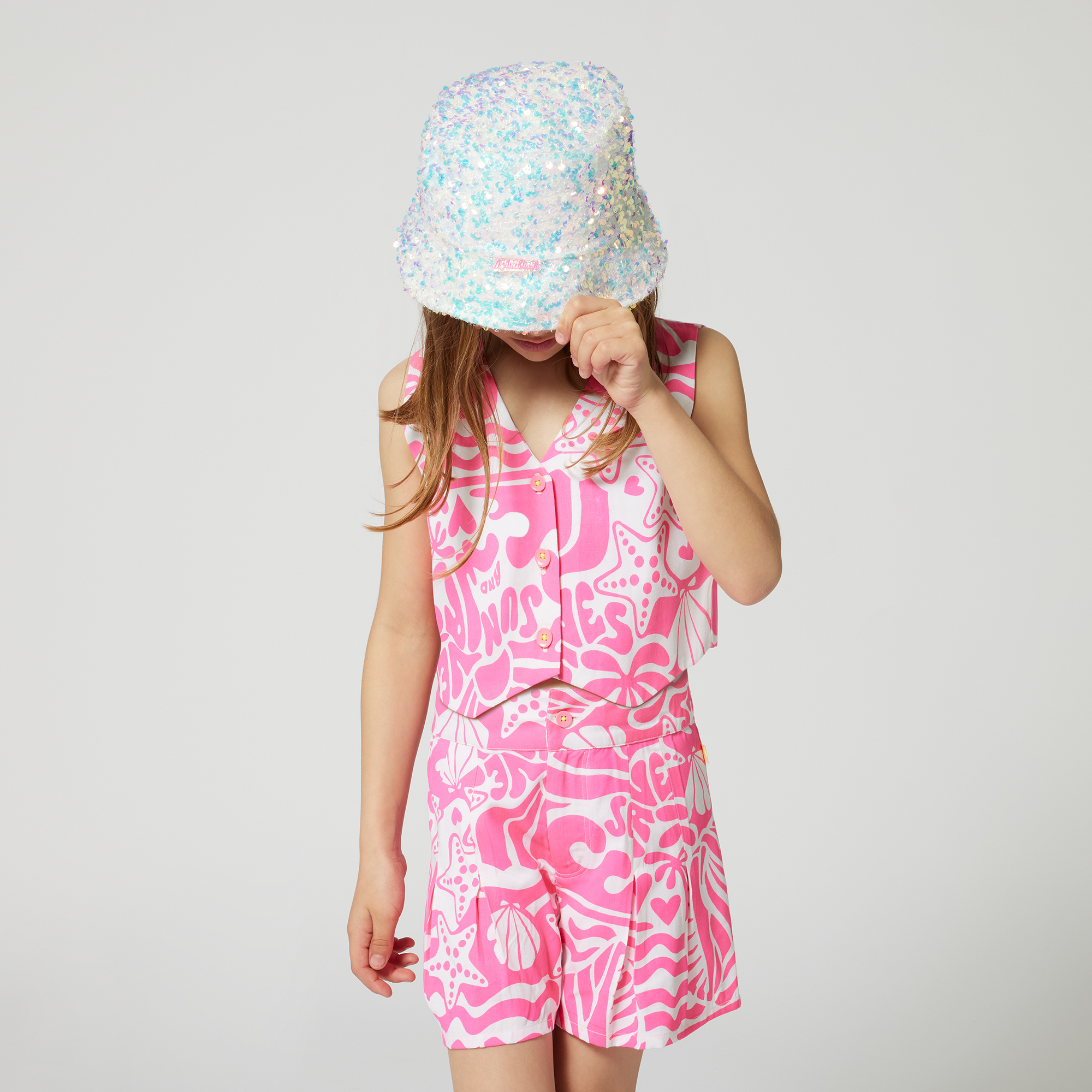 Shiny sequin bucket hat BILLIEBLUSH for GIRL