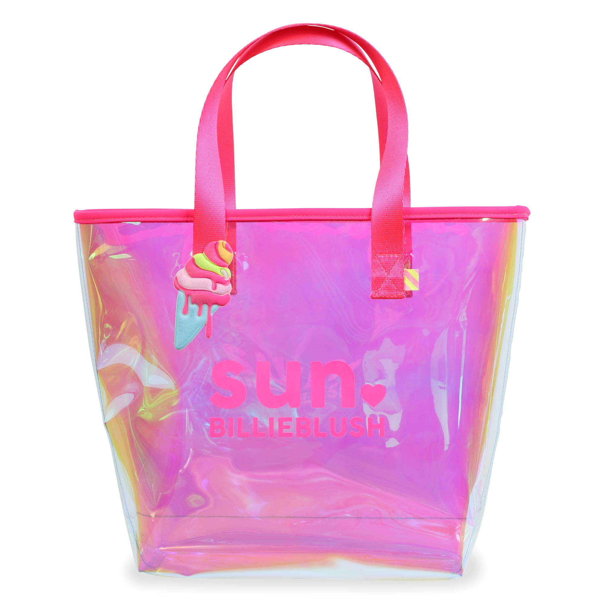 Shiny tote bag with badge BILLIEBLUSH for GIRL