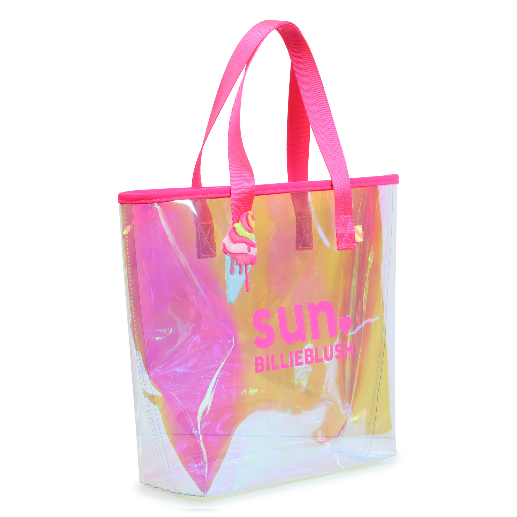 Shiny tote bag with badge BILLIEBLUSH for GIRL