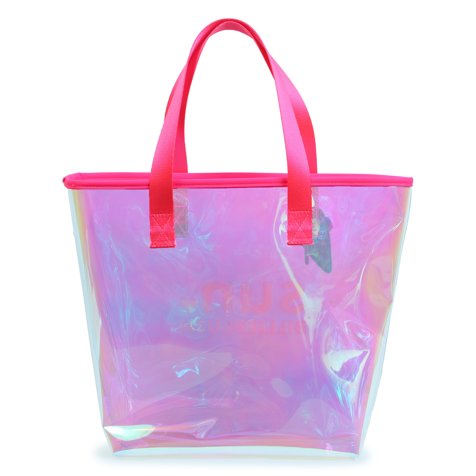 Shiny tote bag with badge BILLIEBLUSH for GIRL