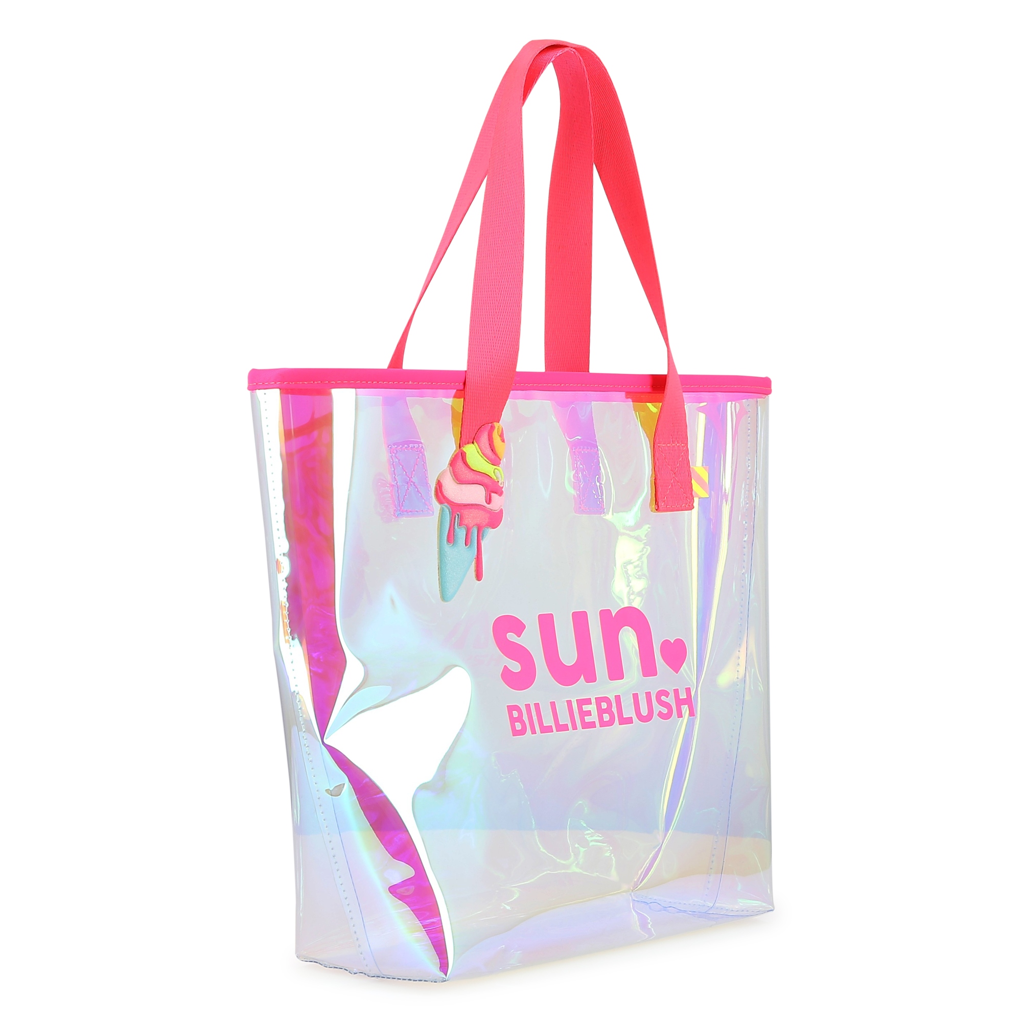 Shiny tote bag with badge BILLIEBLUSH for GIRL