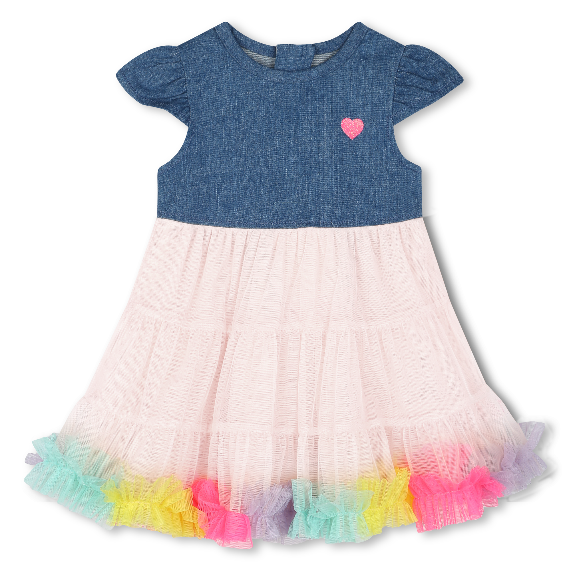 Vestito bimateriale con volant BILLIEBLUSH Per BAMBINA