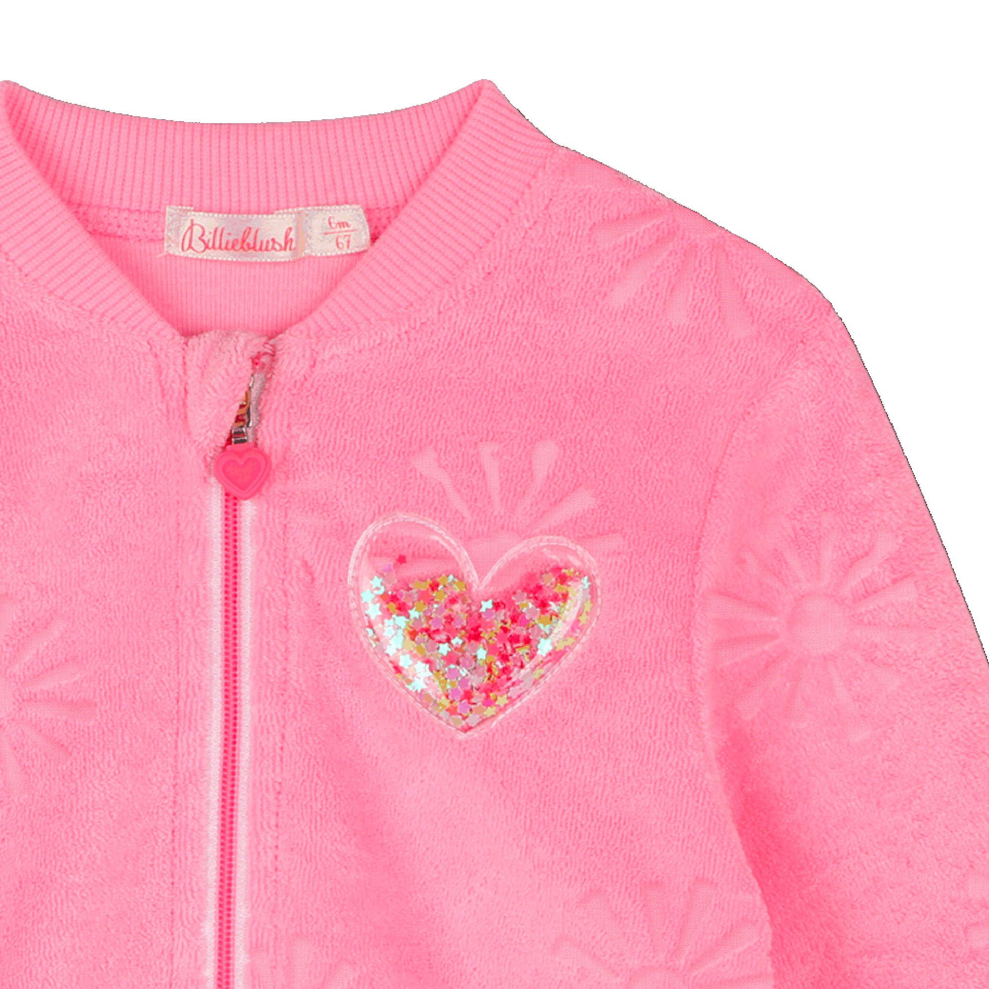 Zip-up terry cloth cardigan BILLIEBLUSH for GIRL