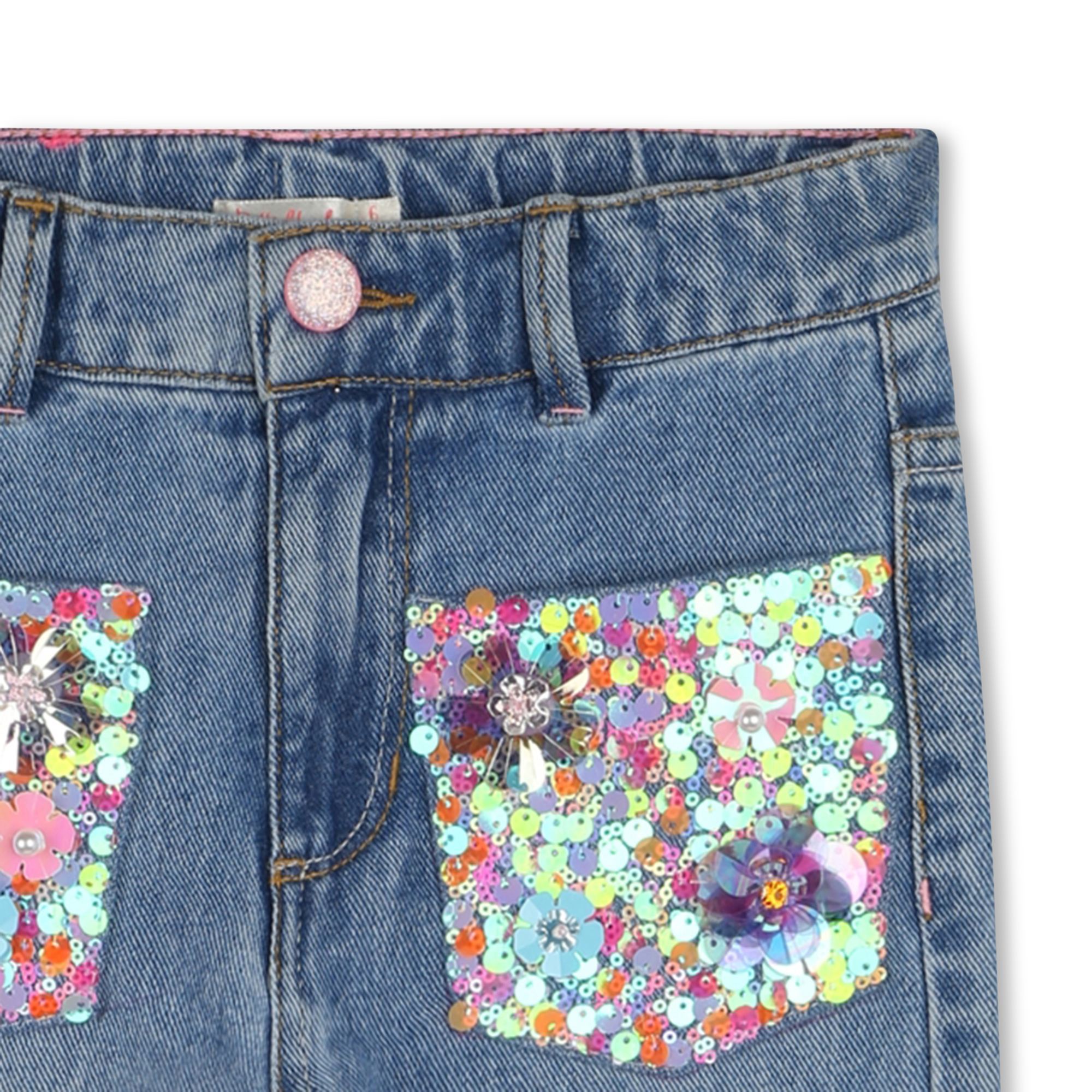 Jean coton avec sequins BILLIEBLUSH pour FILLE