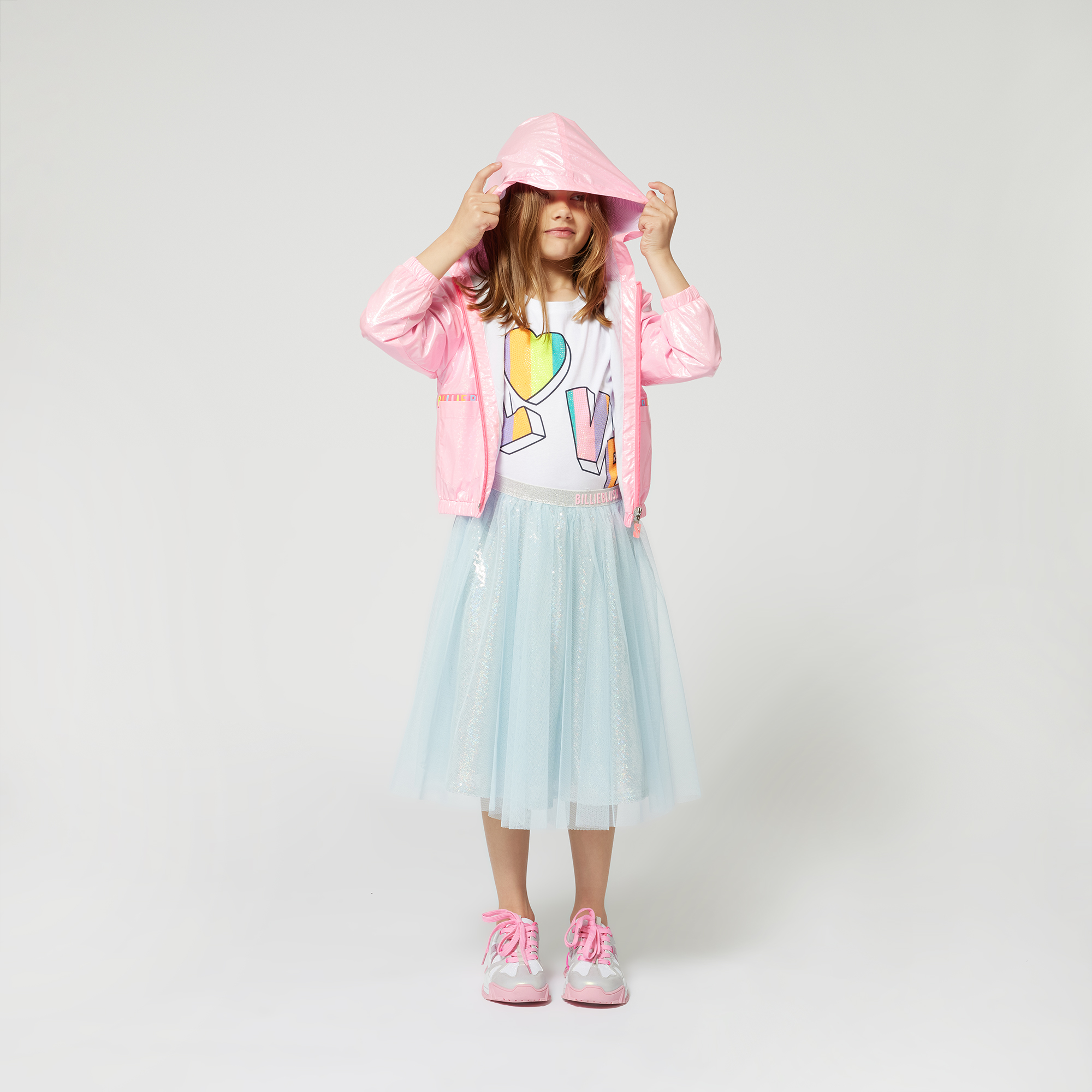 Hooded zip-up windbreaker BILLIEBLUSH for GIRL