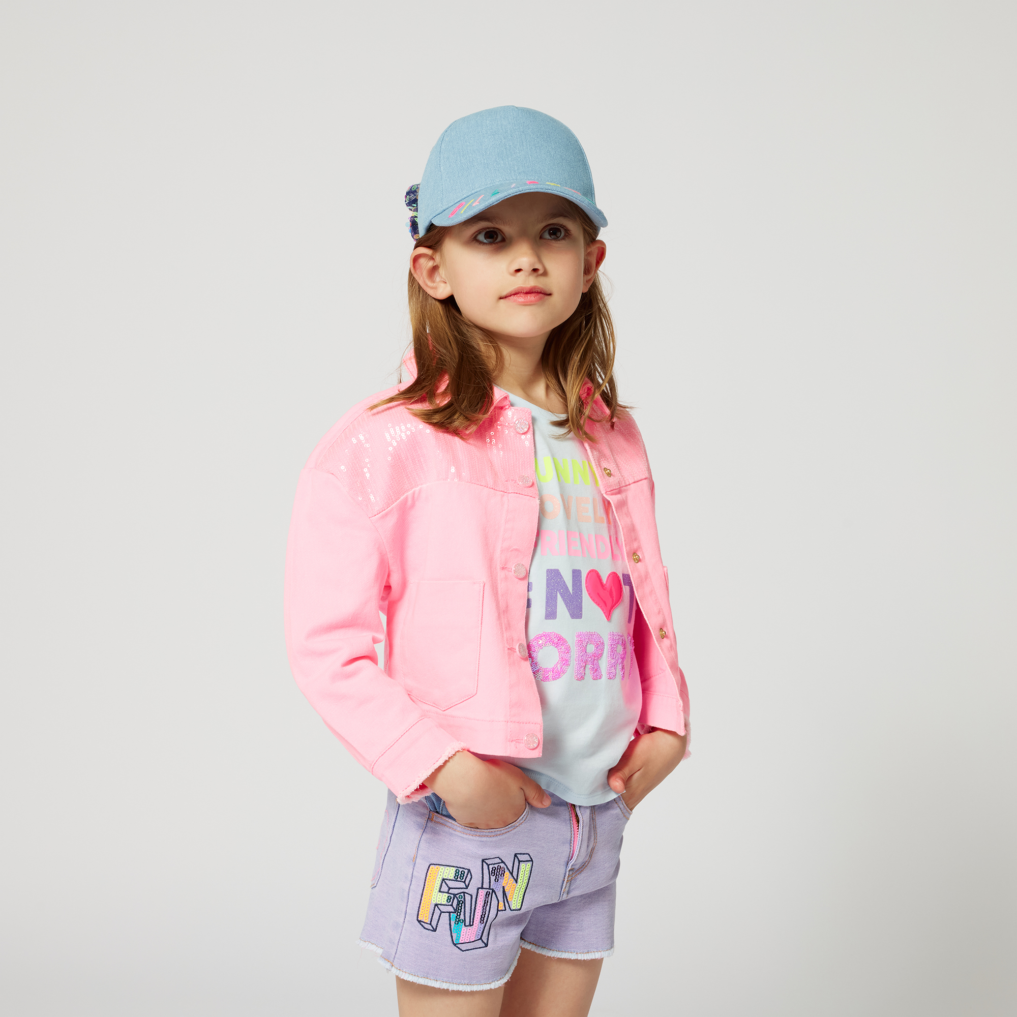 Sequin denim jacket BILLIEBLUSH for GIRL