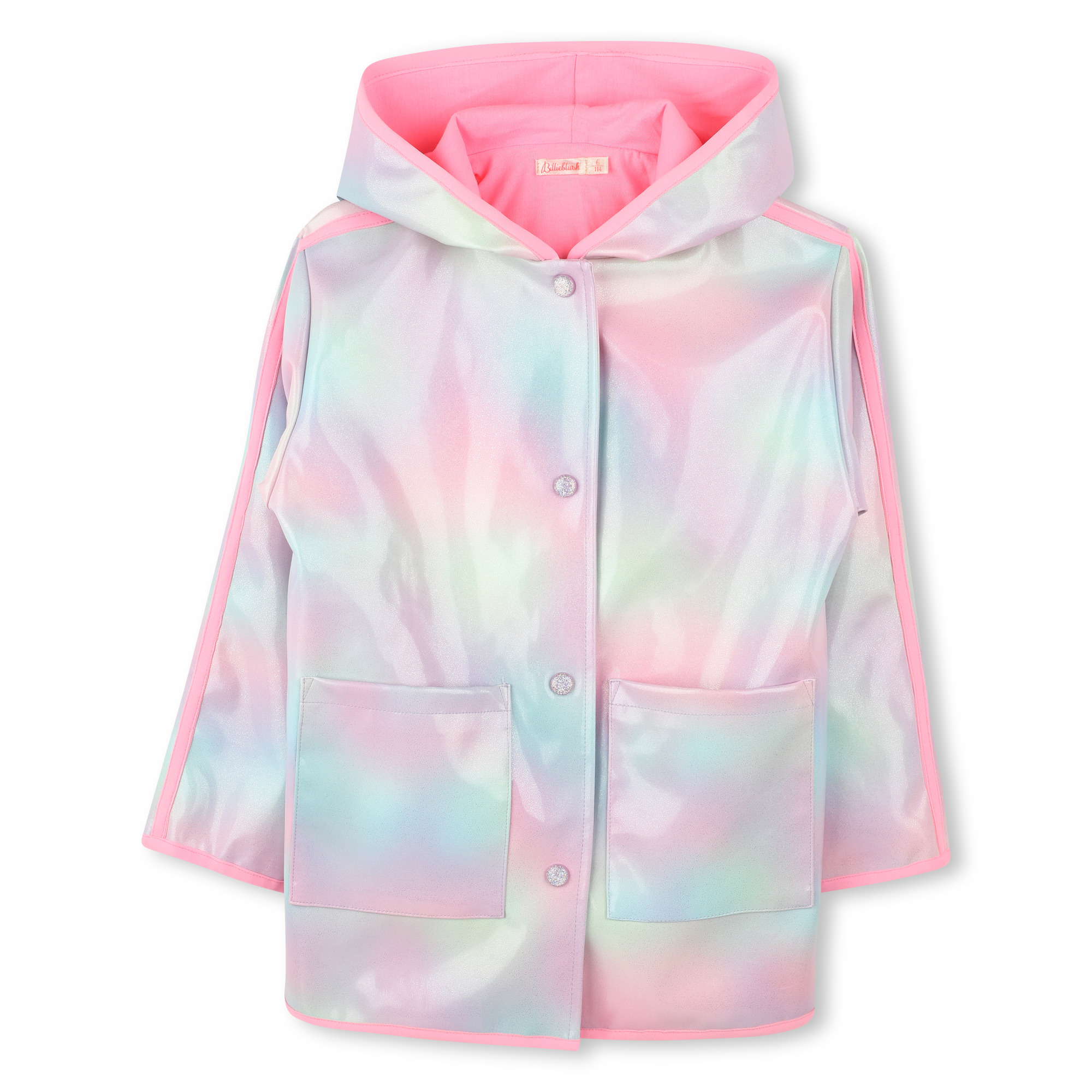 Waxed hooded raincoat BILLIEBLUSH for GIRL