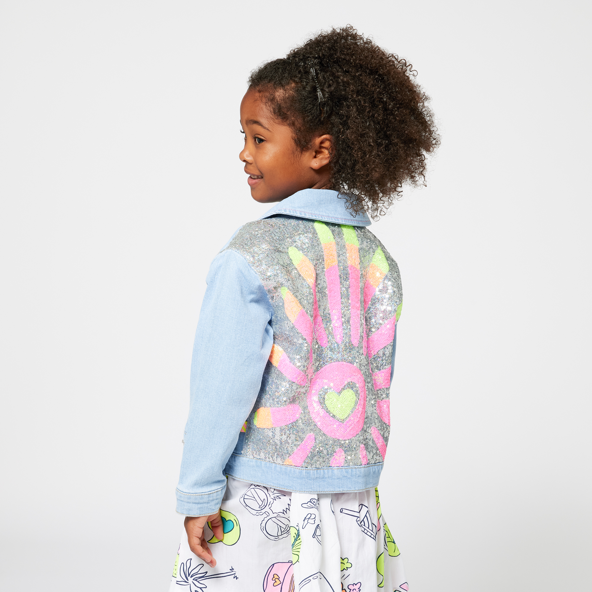 Veste en jean ornée de sequins BILLIEBLUSH pour FILLE