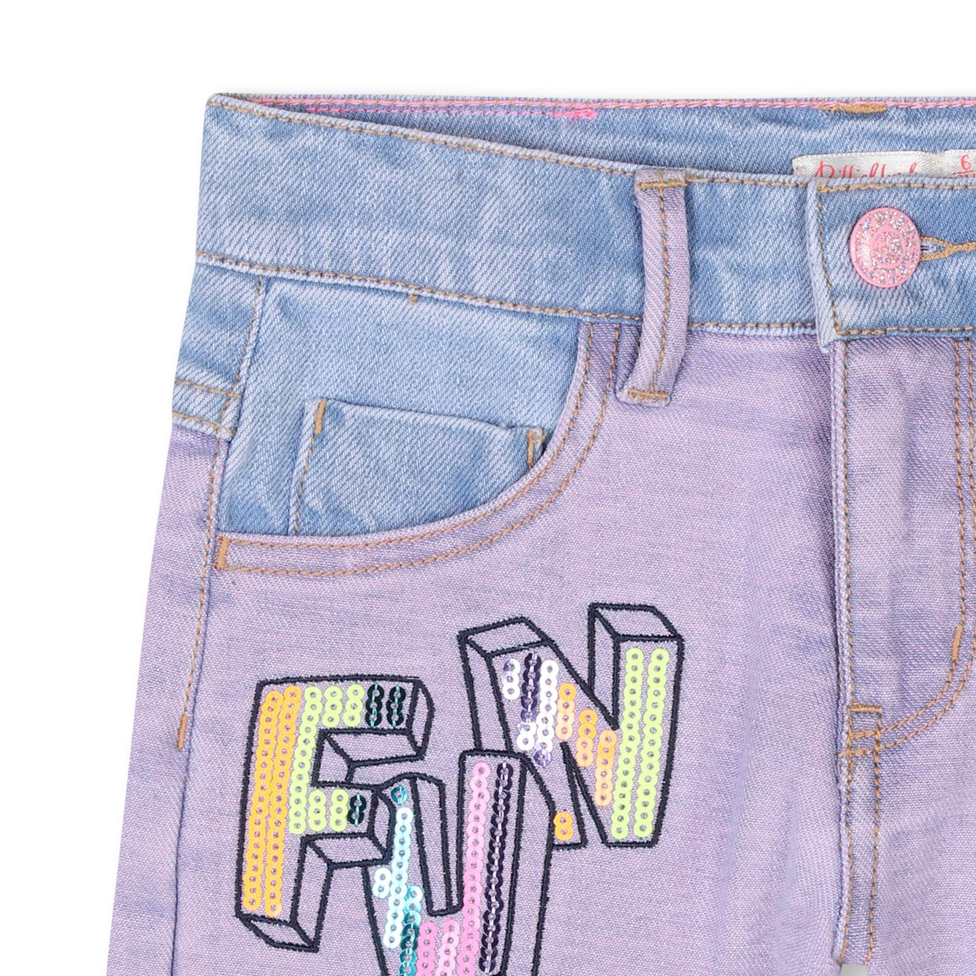 Denim short met lovertjes BILLIEBLUSH Voor