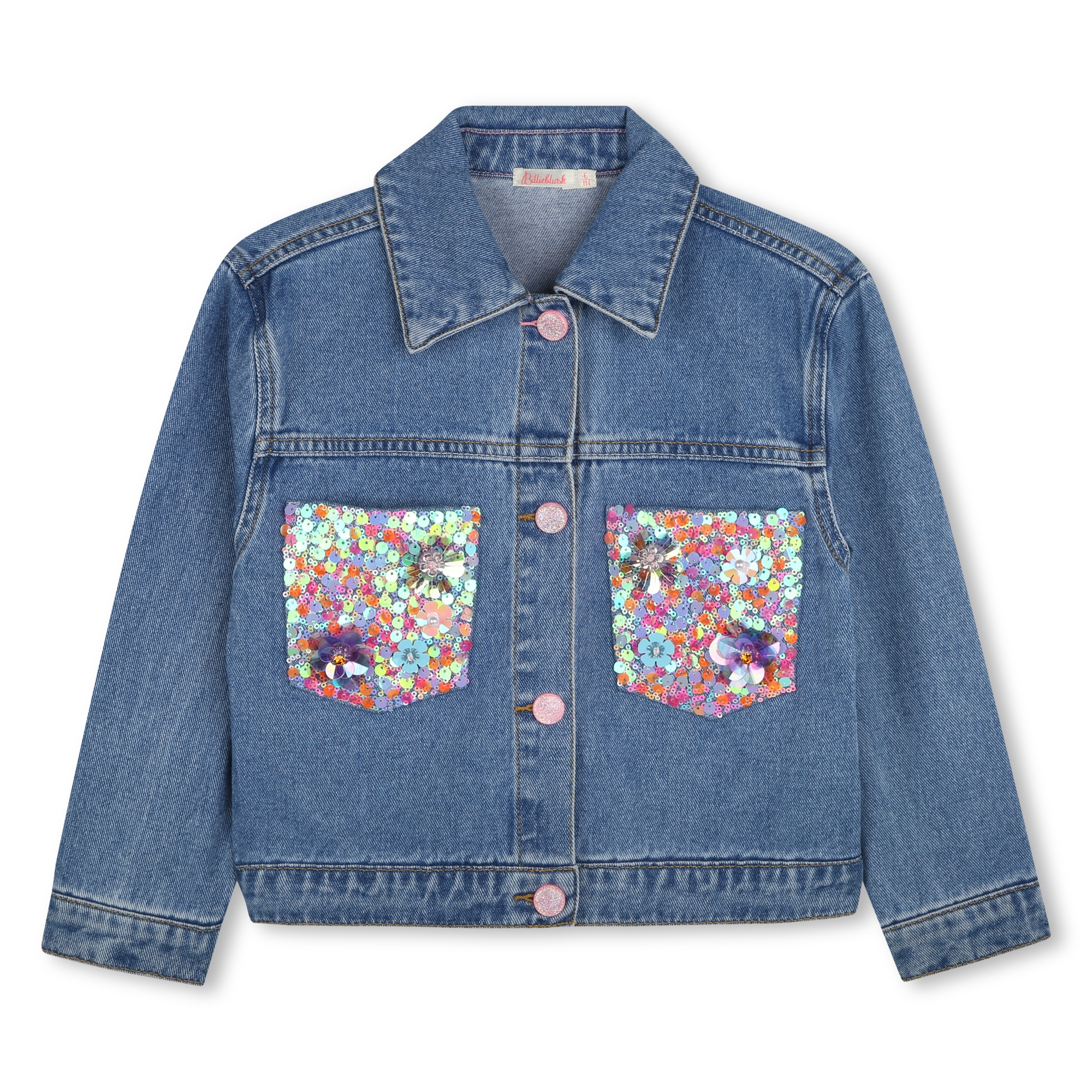 Denim jacket with sequins BILLIEBLUSH for GIRL