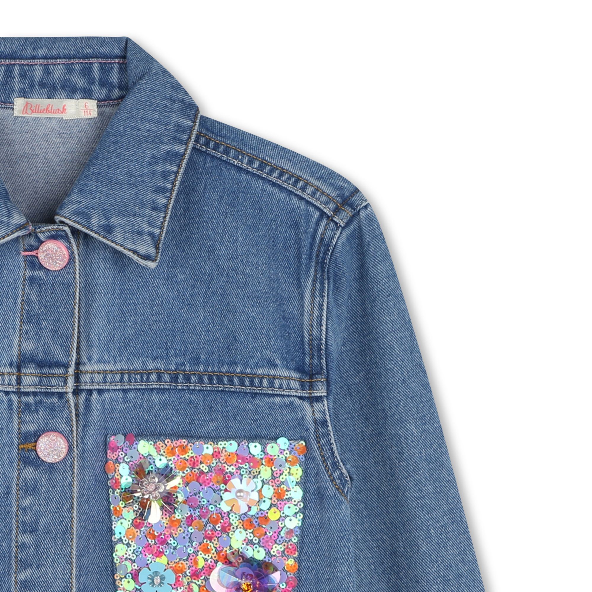 Denim jacket with sequins BILLIEBLUSH for GIRL