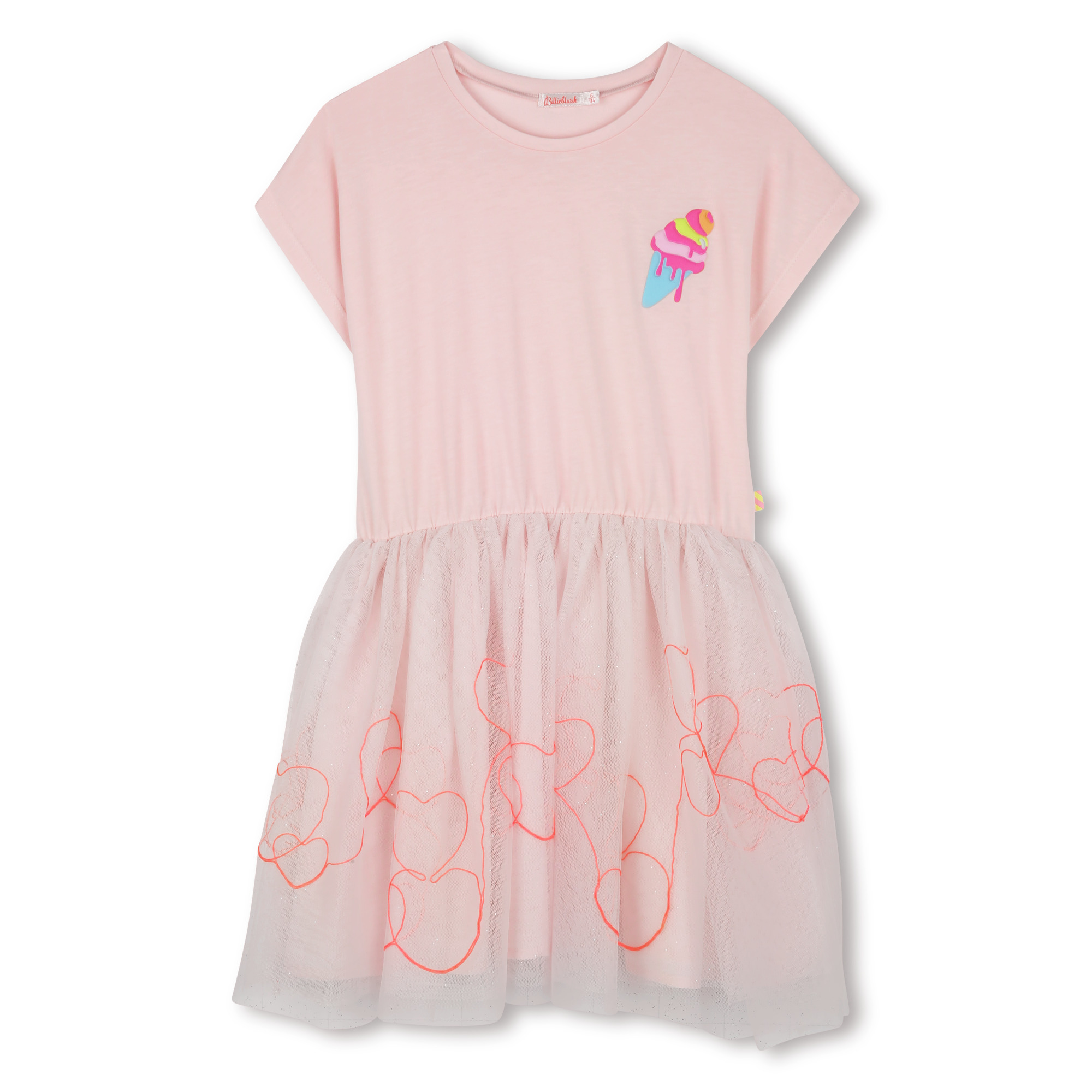 Bimaterial dress BILLIEBLUSH for GIRL