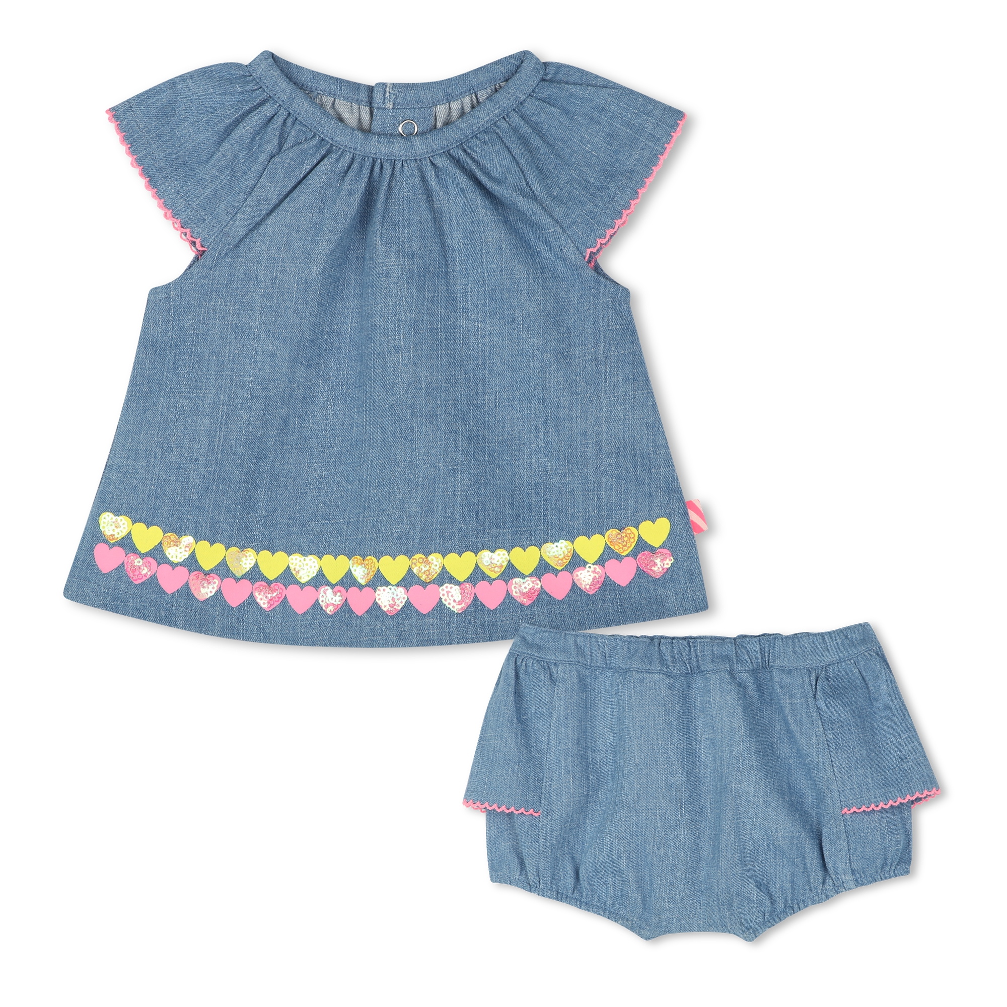 Denim set with frills BILLIEBLUSH for GIRL