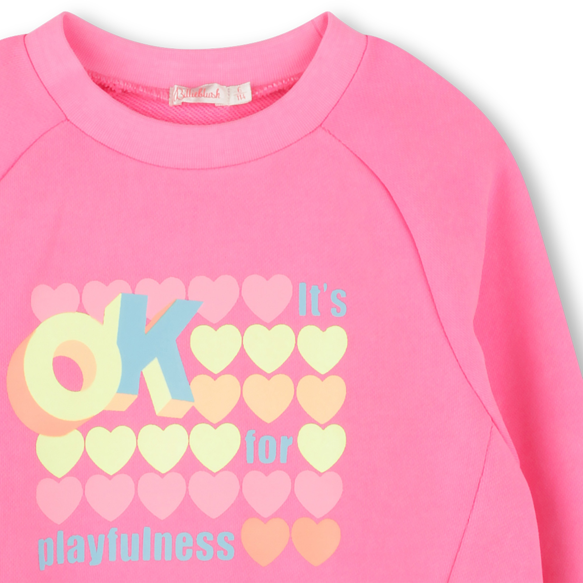 Dyed fleece sweatshirt BILLIEBLUSH for GIRL