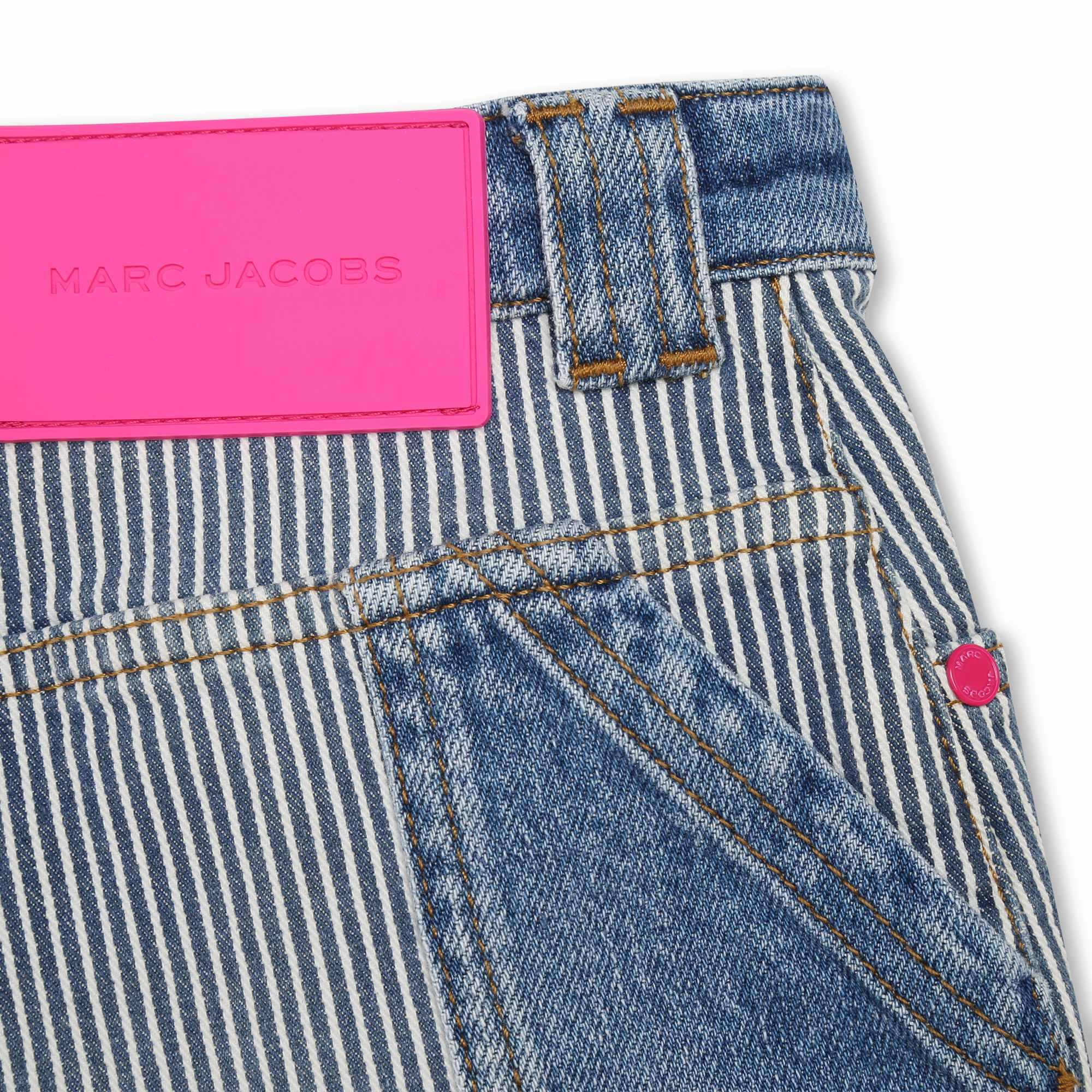 5-pocket striped denim shorts MARC JACOBS for GIRL
