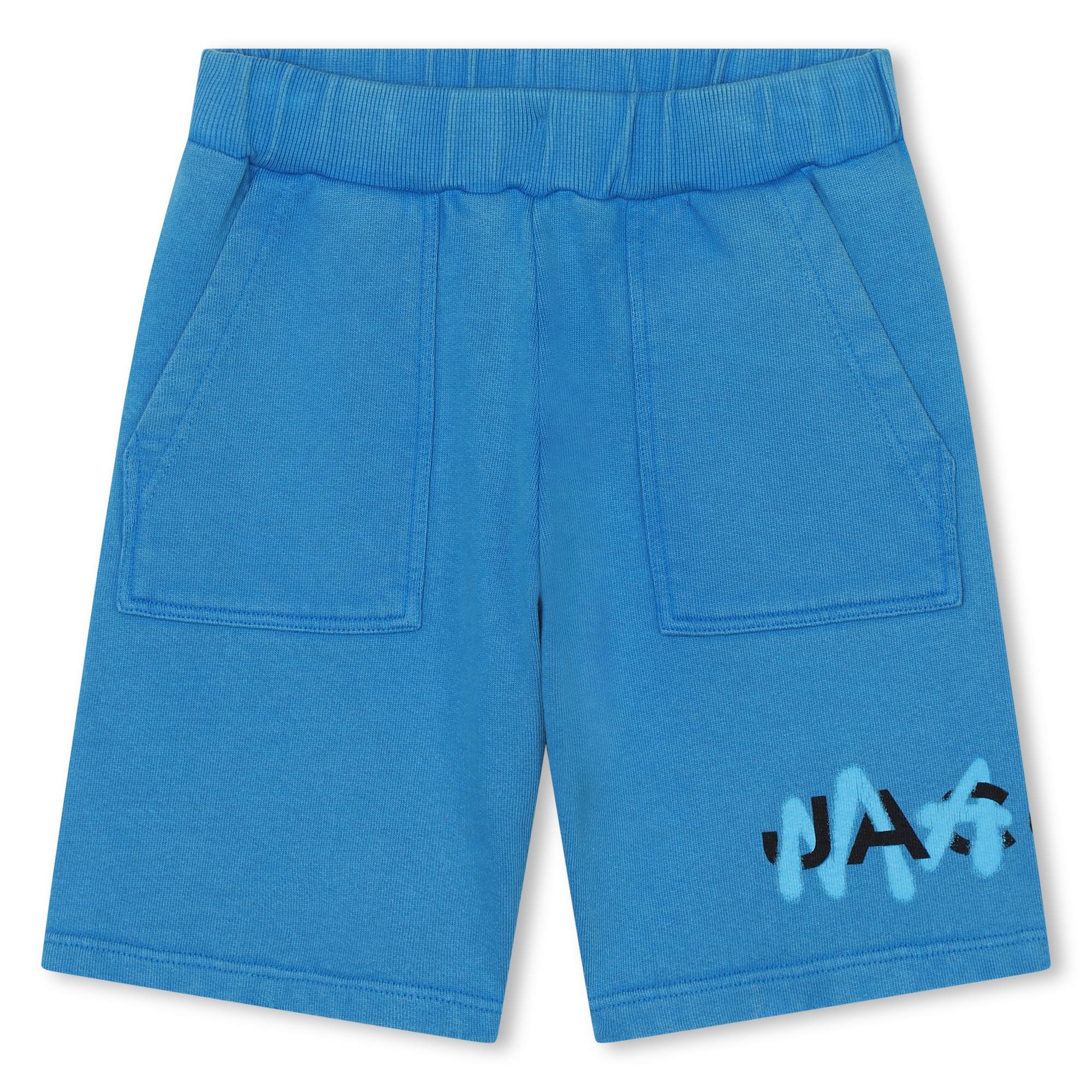 marc jacobs bermuda en molleton avec logo garcon 12a bleu
