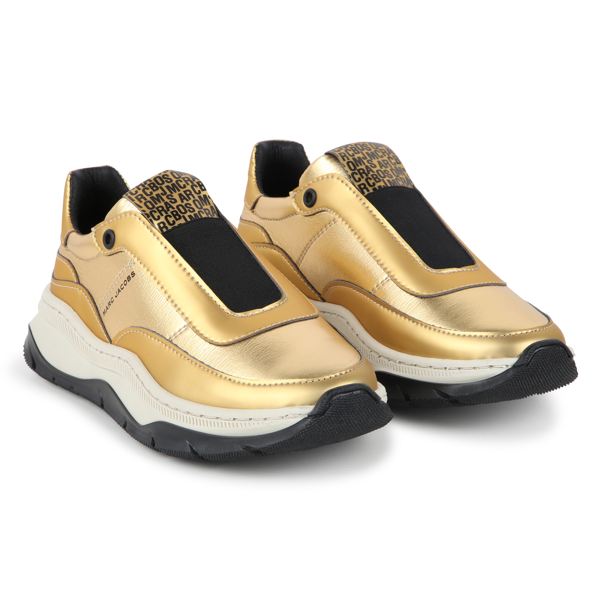 Gold-tone fabric trainers MARC JACOBS for GIRL