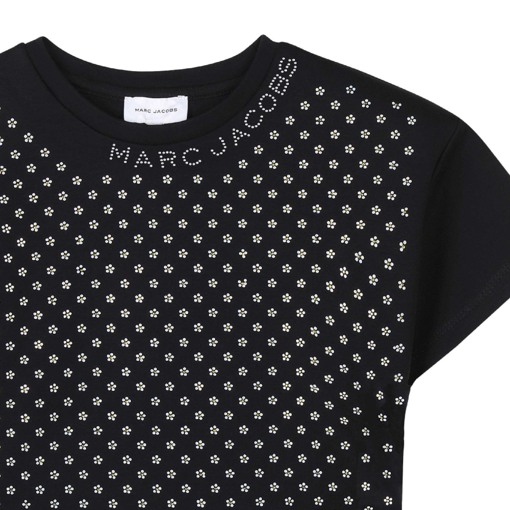 Top in cotone con strass MARC JACOBS Per BAMBINA