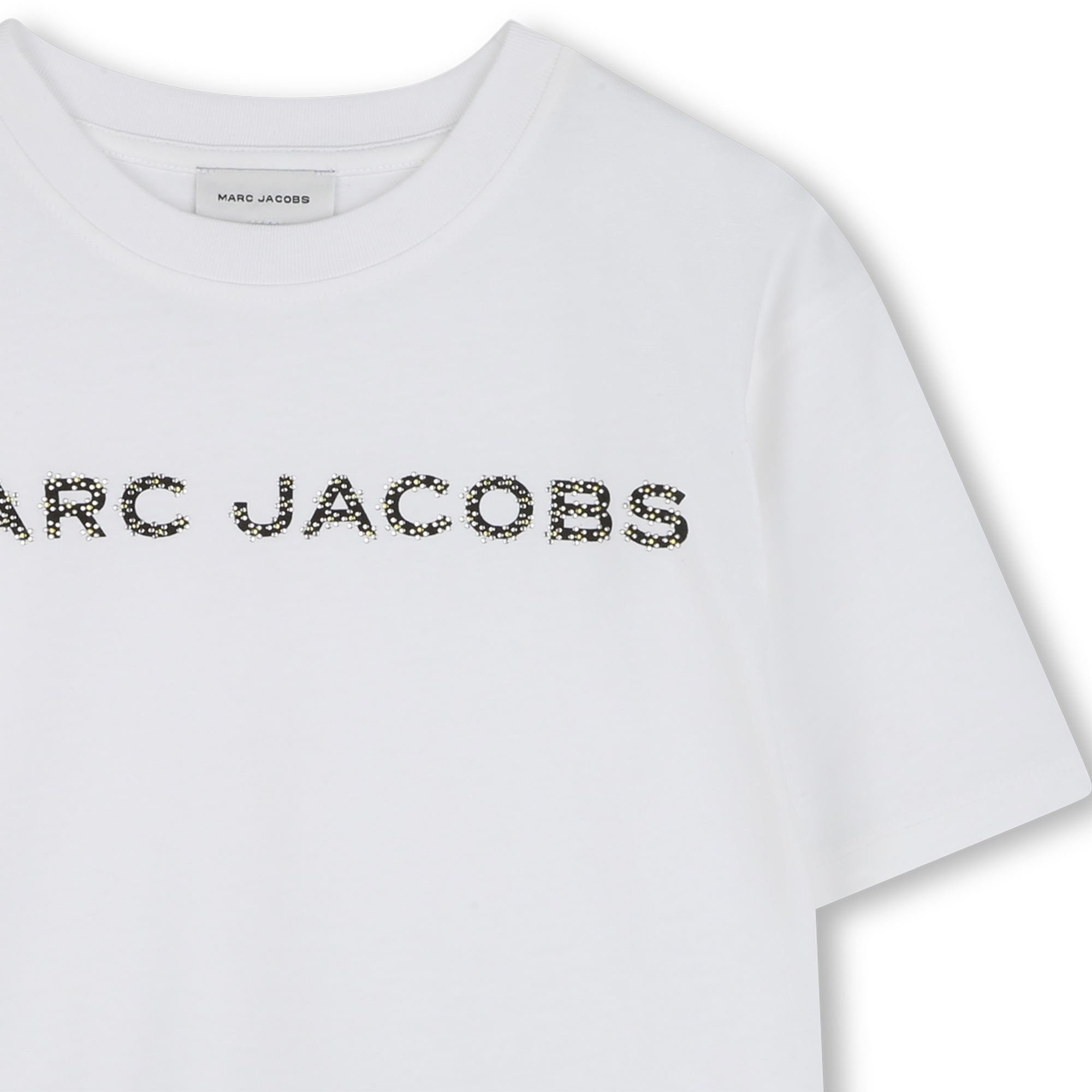 Cotton T-shirt with diamantés MARC JACOBS for GIRL