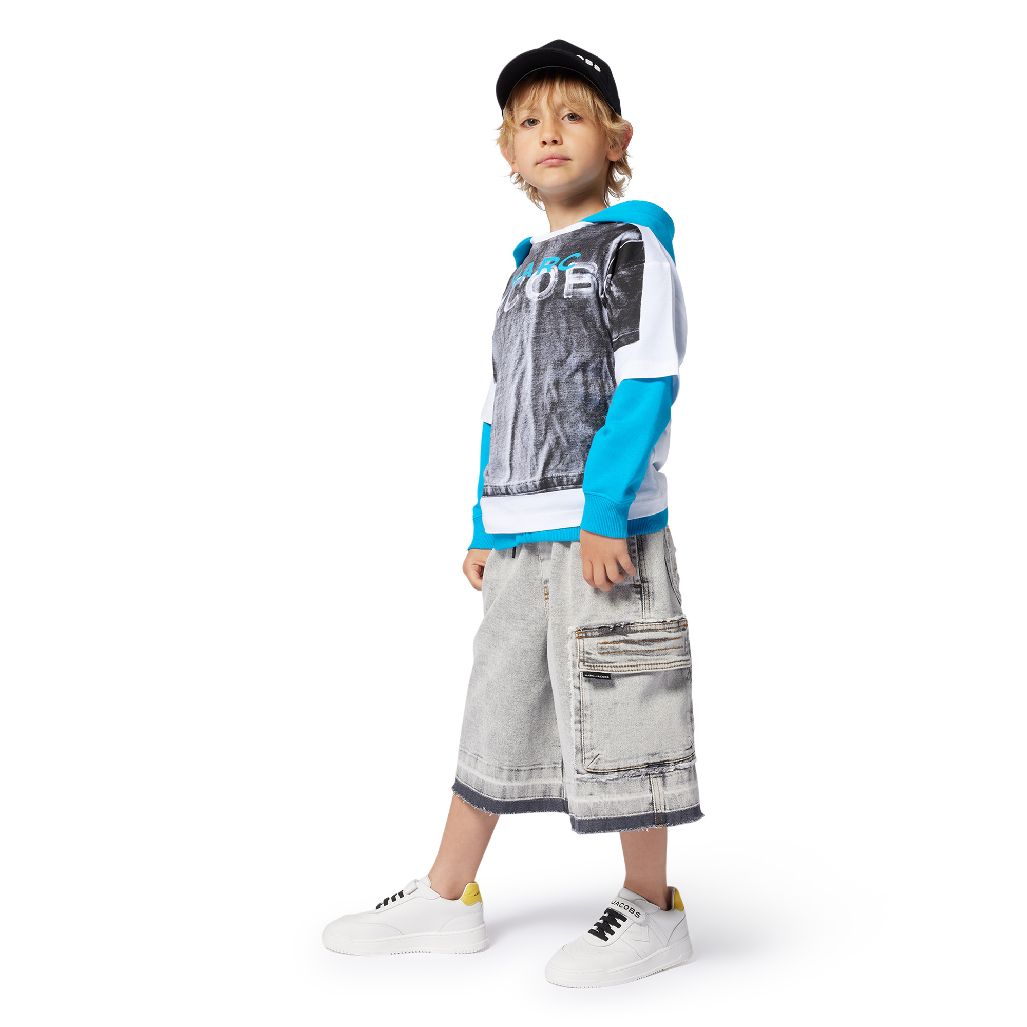 Long denim Bermuda shorts MARC JACOBS for BOY