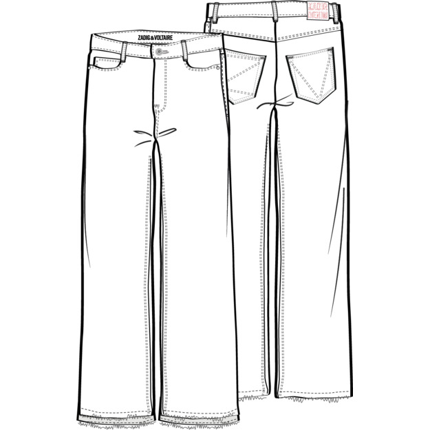 Pantaloni di cotone ZADIG & VOLTAIRE Per BAMBINA