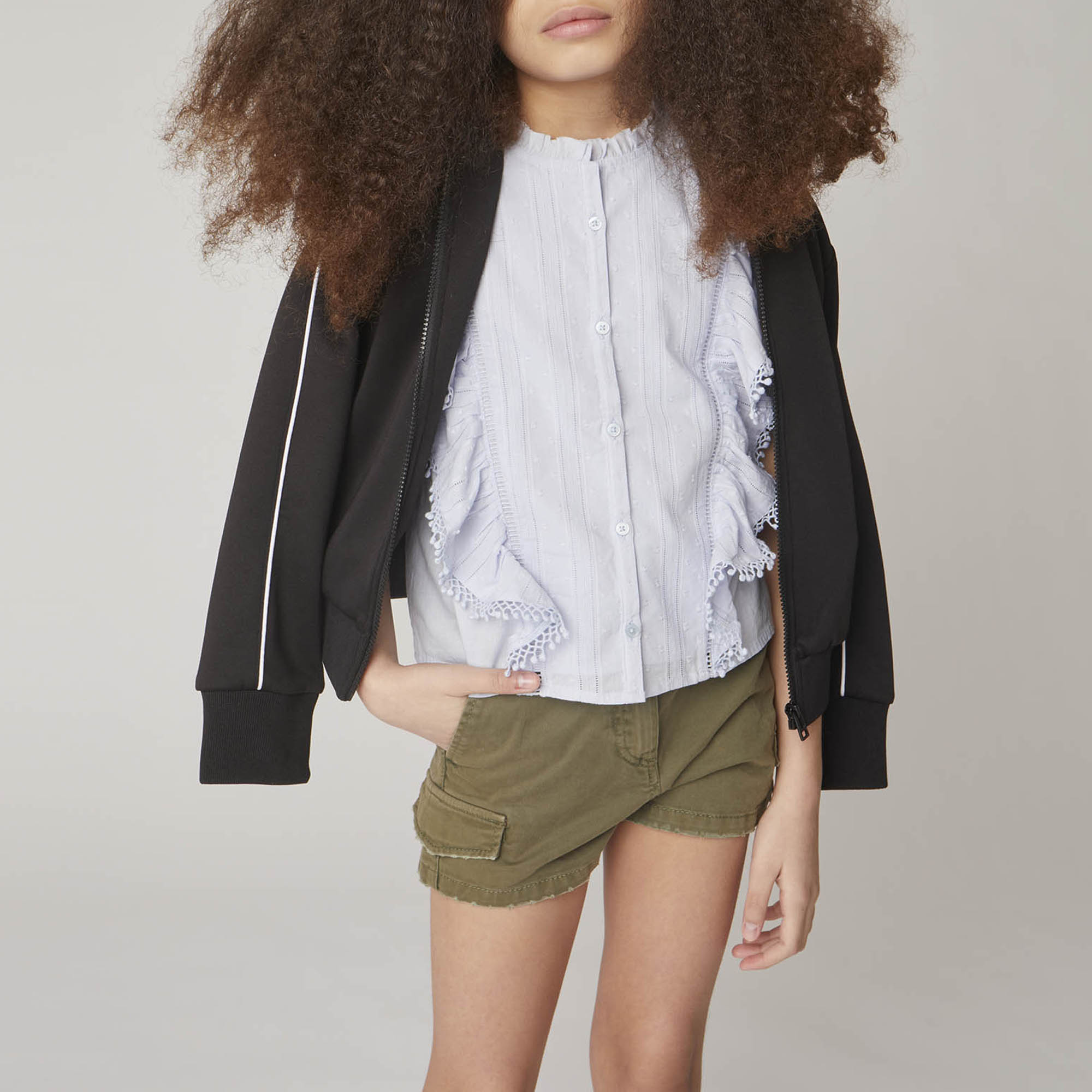 Herringbone-motif cotton shorts ZADIG & VOLTAIRE for GIRL