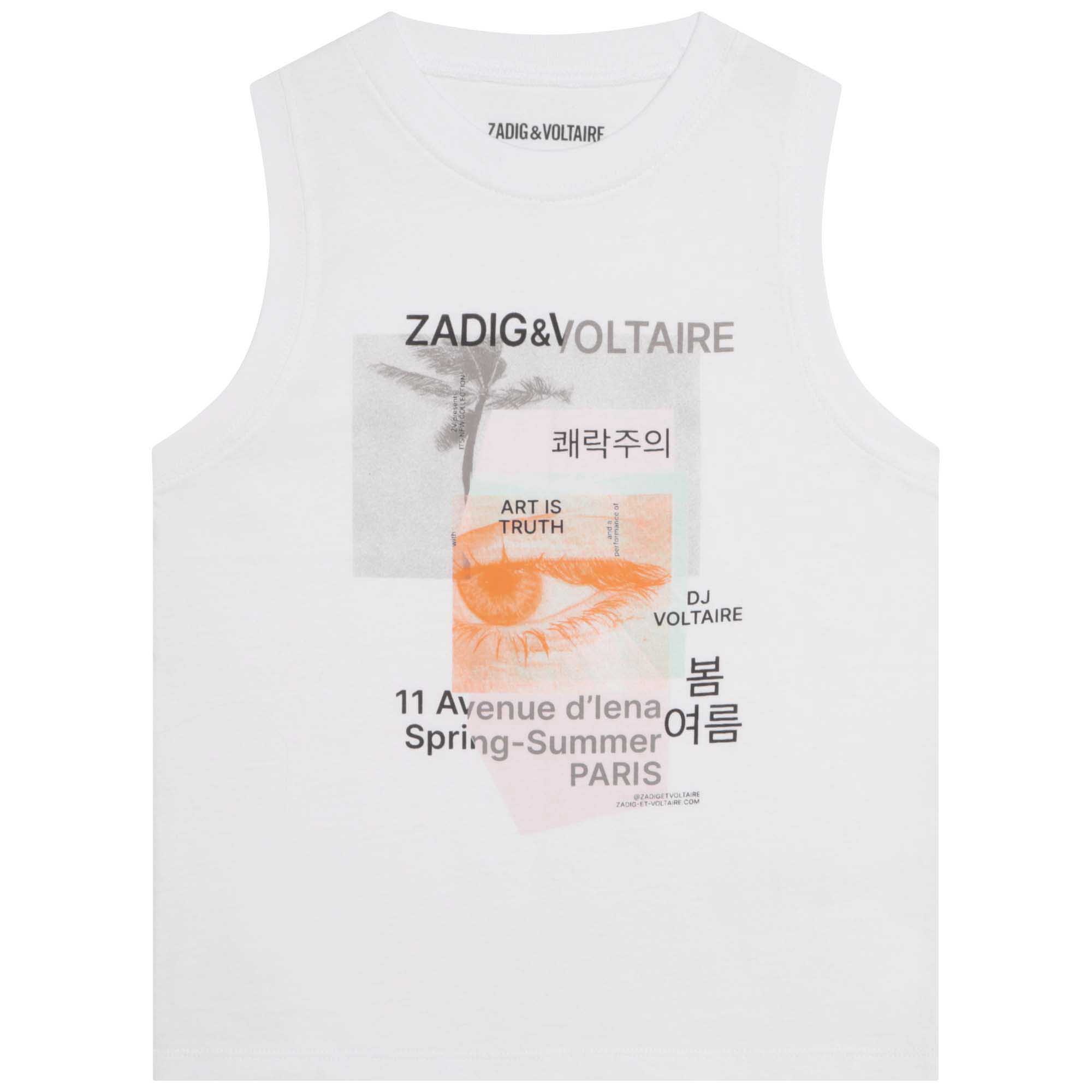 Printed tank top ZADIG & VOLTAIRE for GIRL